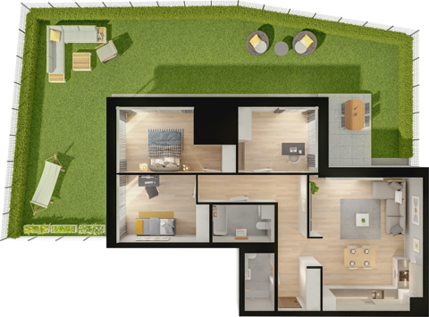 Plan 4 pok. 85m²