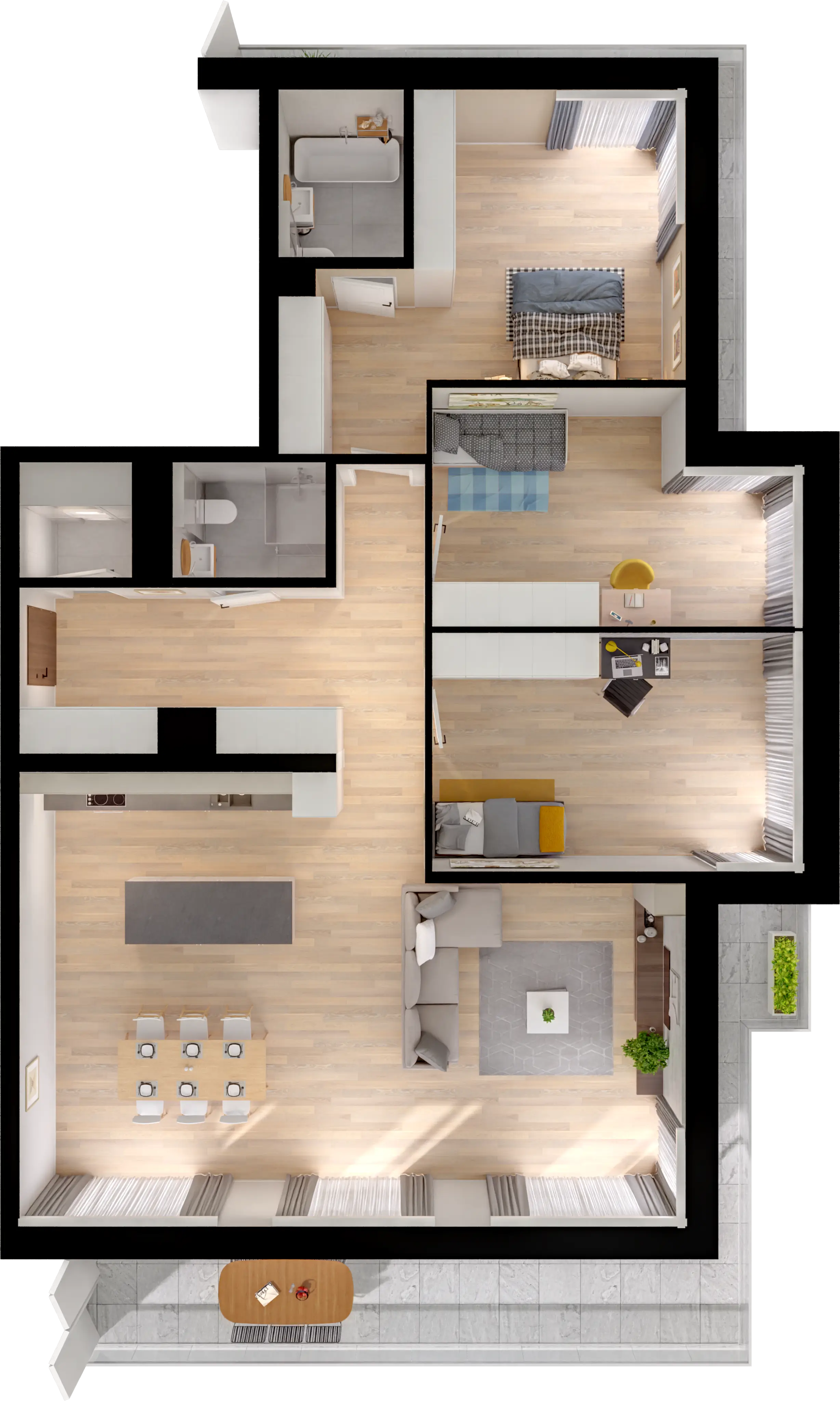 Plan 4 pok. 127m²
