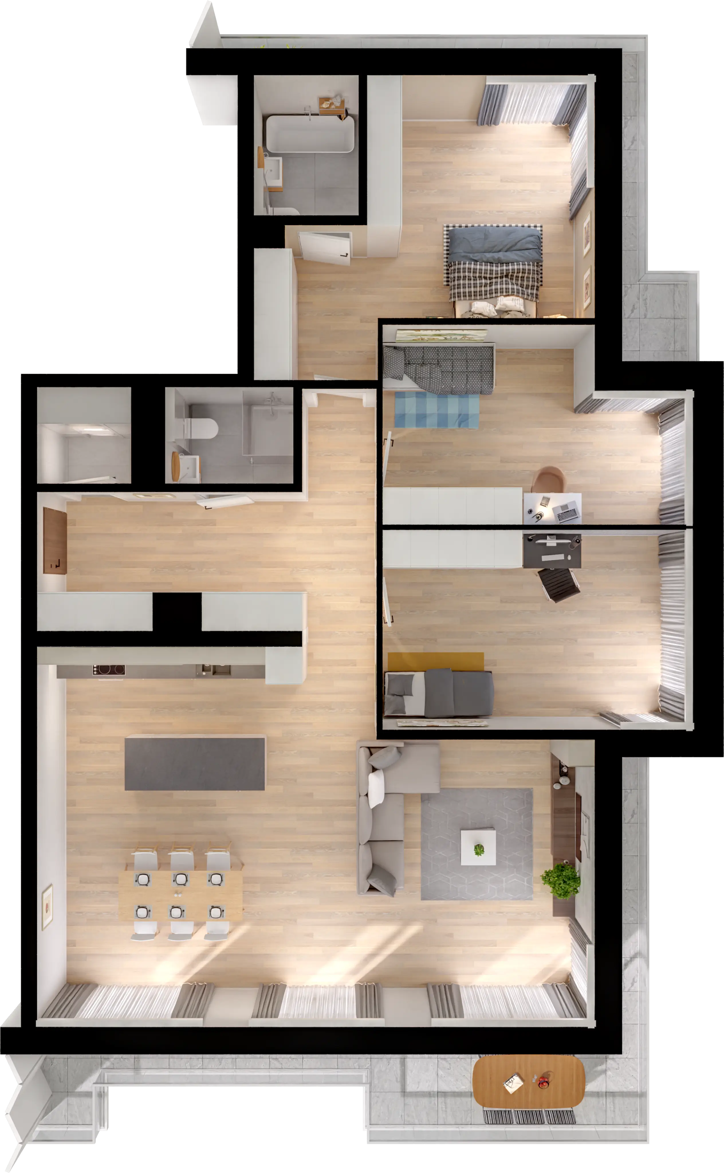 Plan 4 pok. 127m²