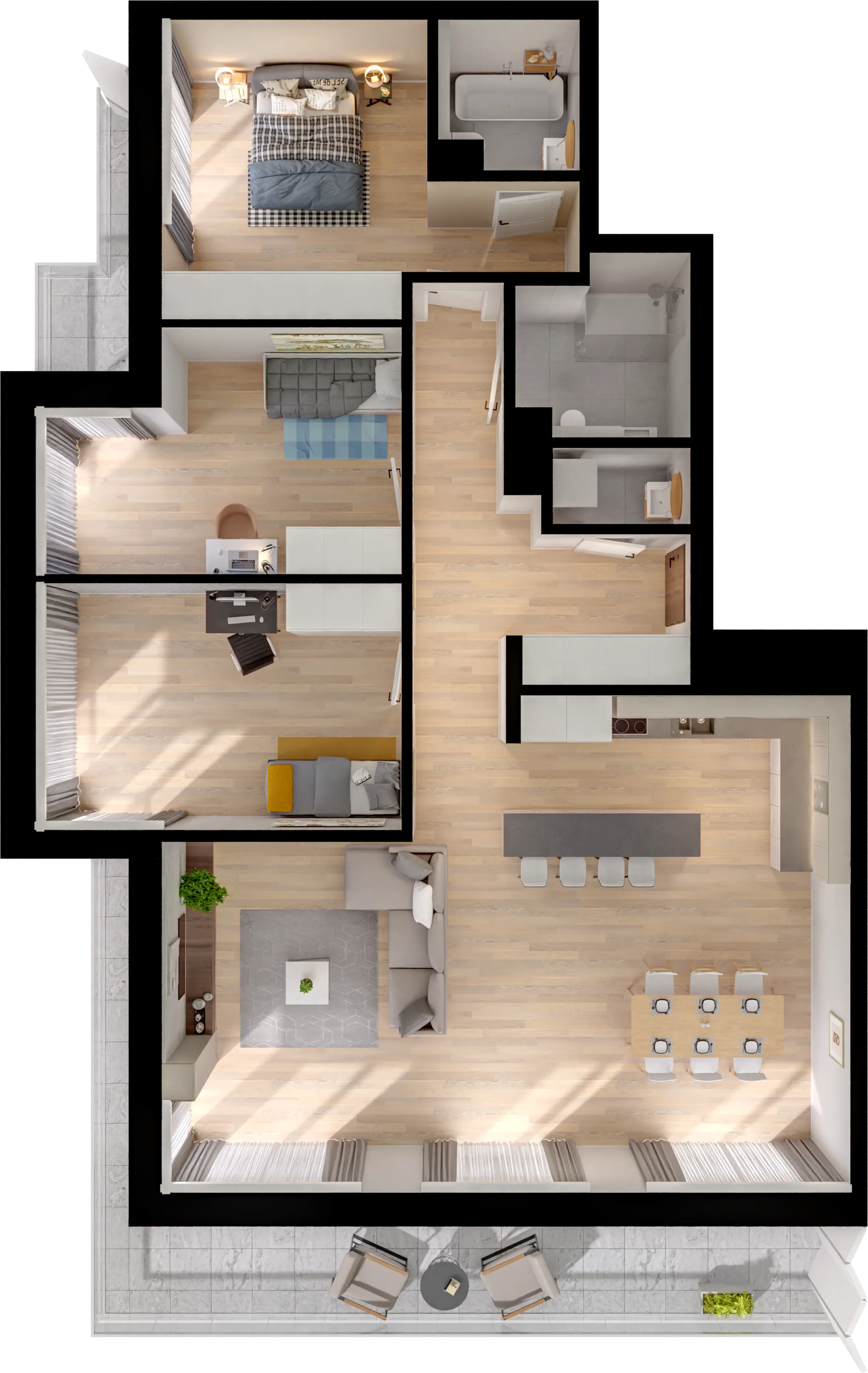 Plan 4 pok. 122m²
