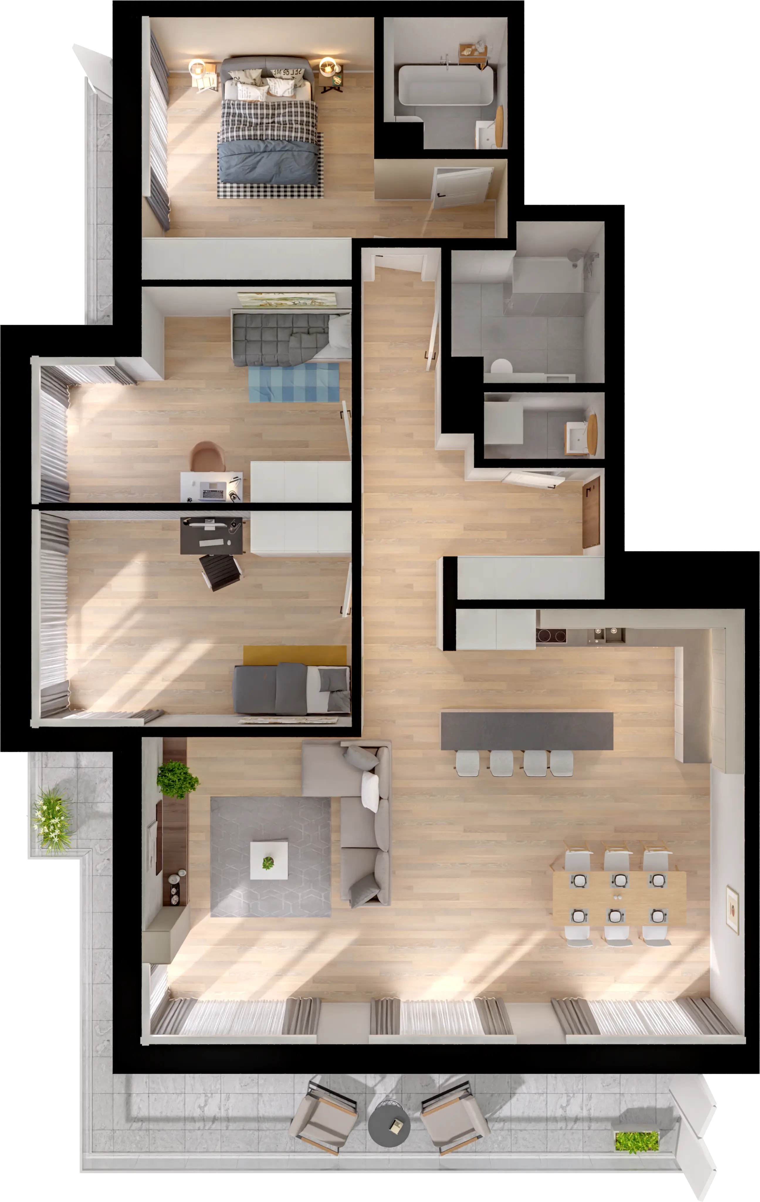 Plan 4 pok. 122m²