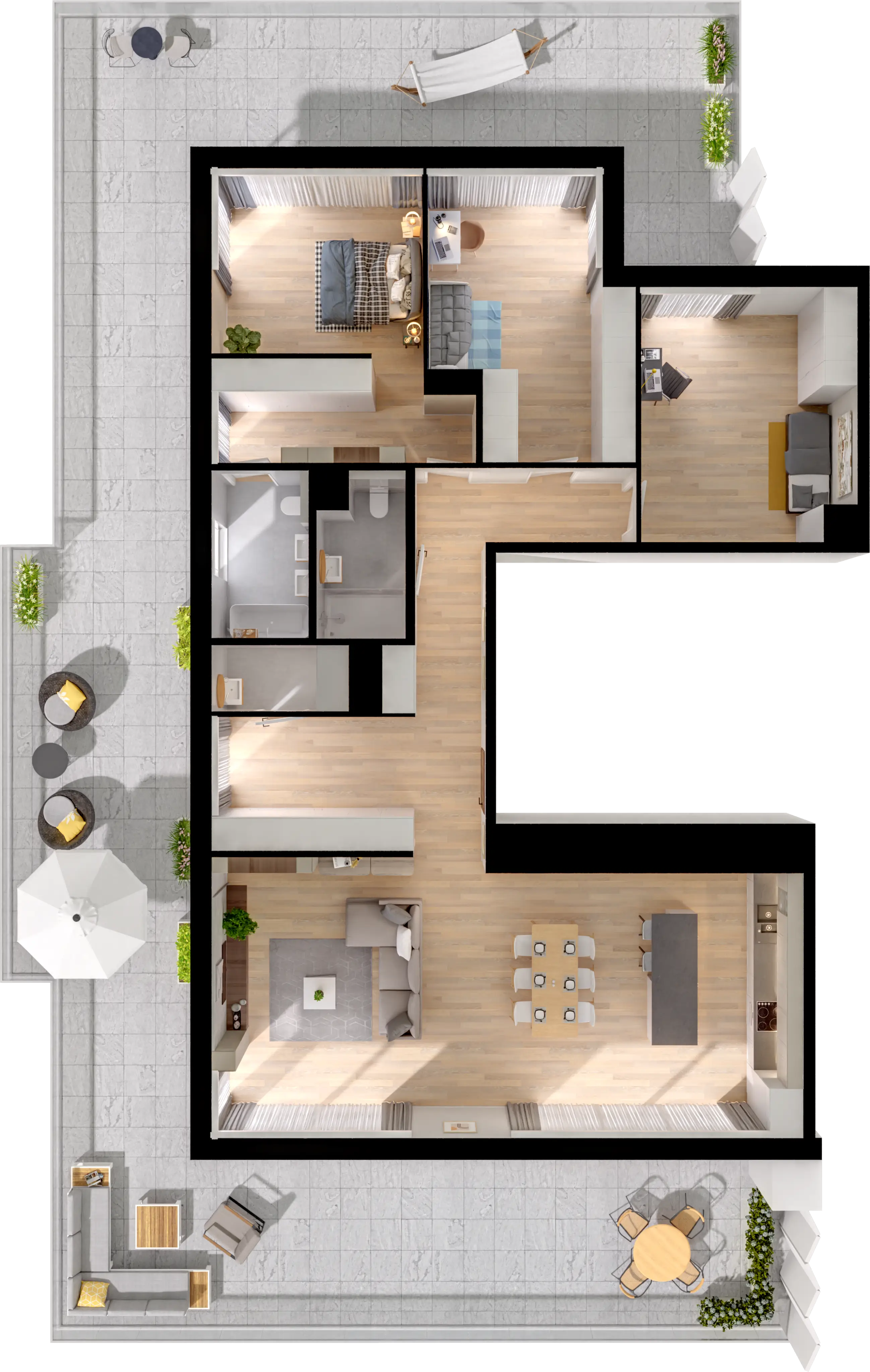 Plan 4 pok. 144m²