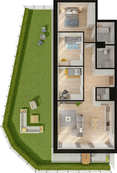 Plan 4 pok. 90m²