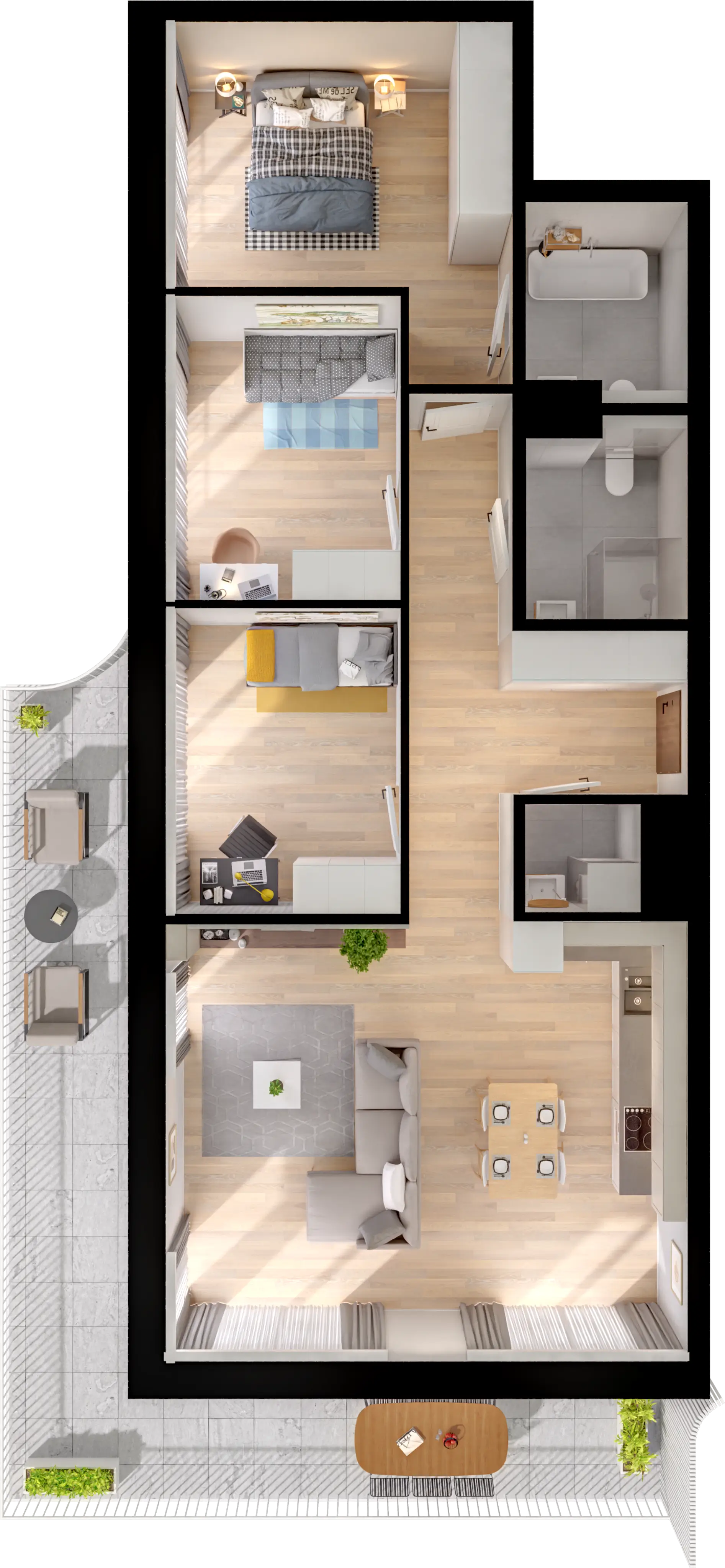 Plan 4 pok. 92m²