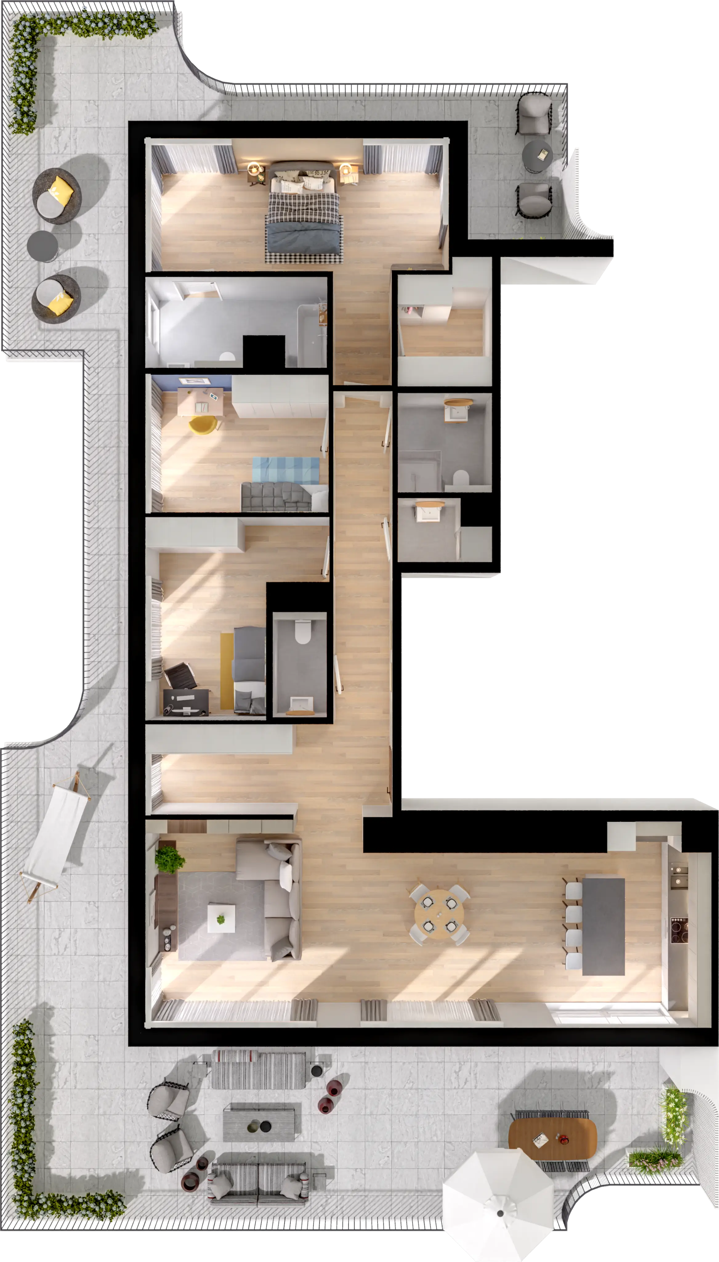 Plan 4 pok. 131m²