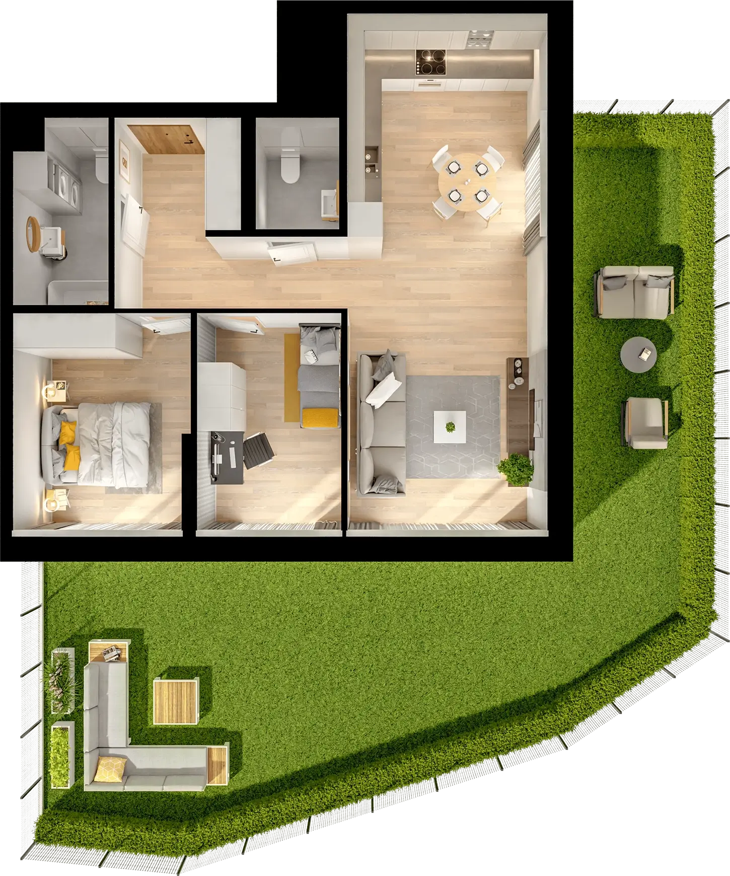Plan 3 pok. 68m²