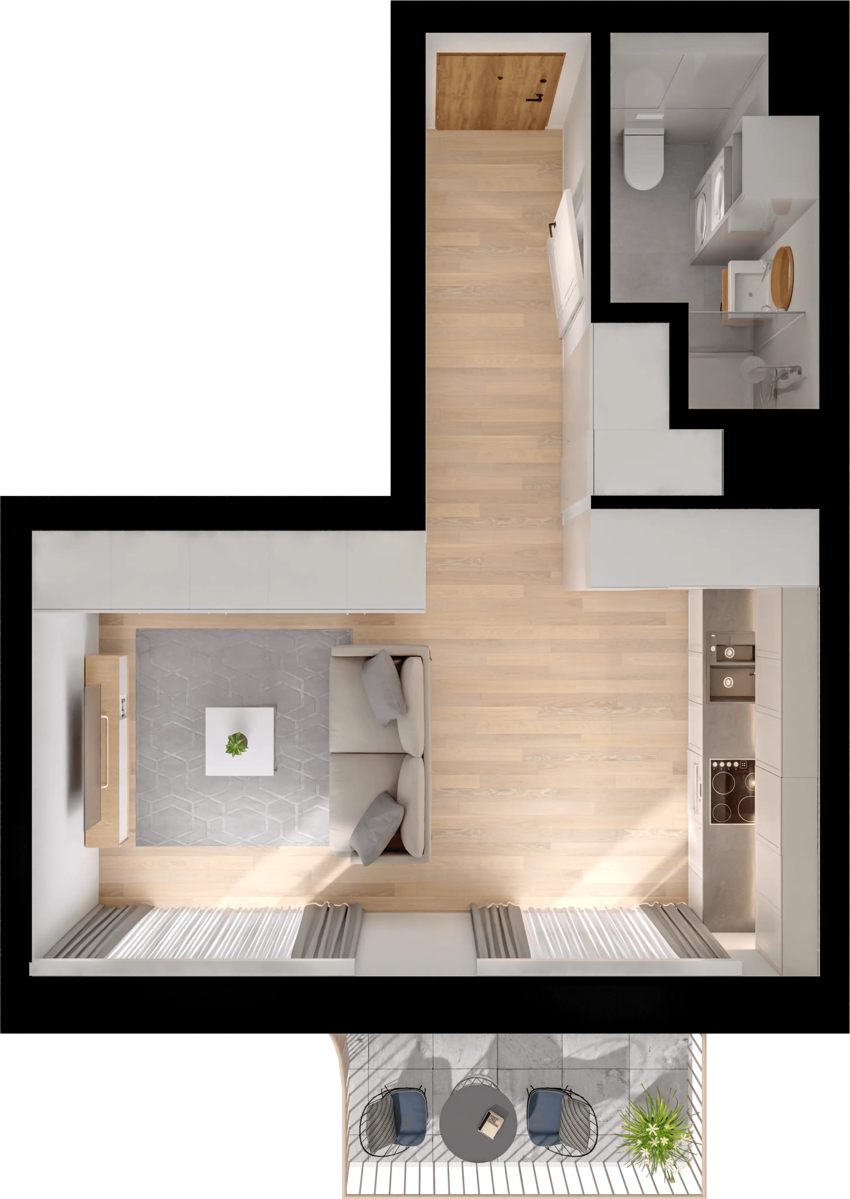 Plan 1 pok. 30m²