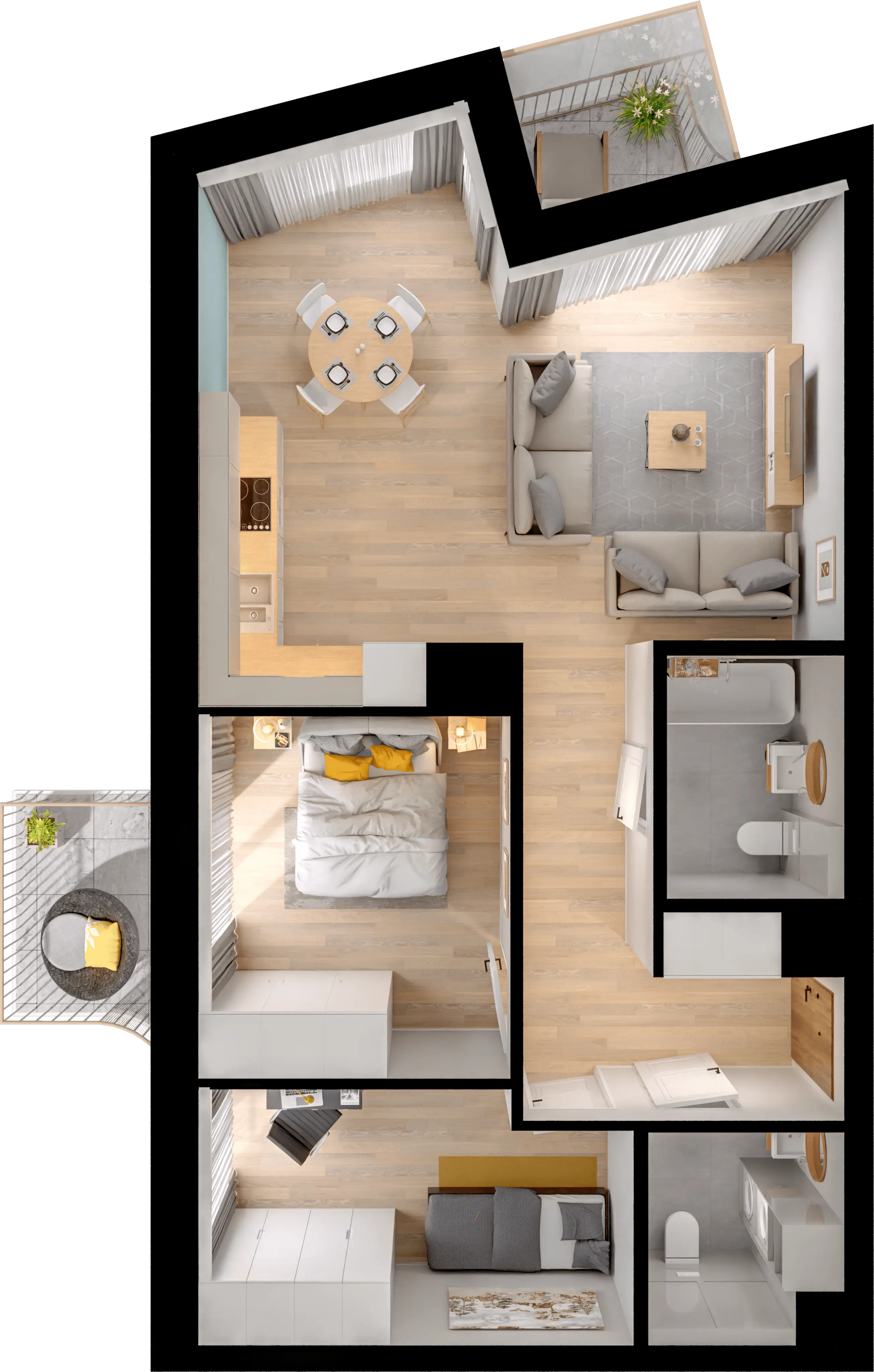 Plan 3 pok. 63m²