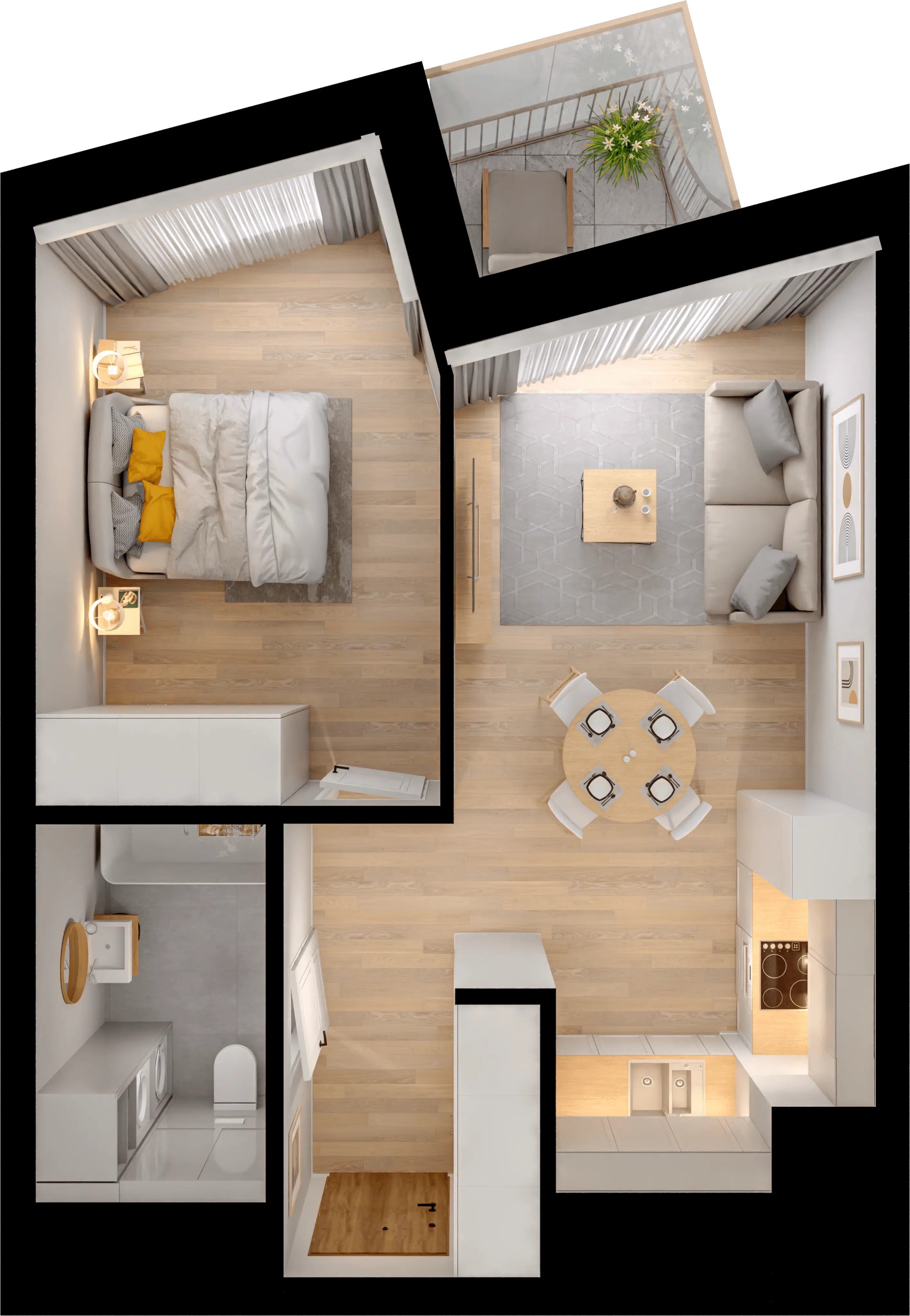 Plan 2 pok. 40m²