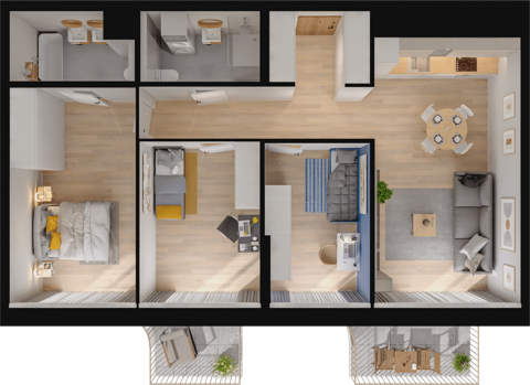 Plan 4 pok. 83m²