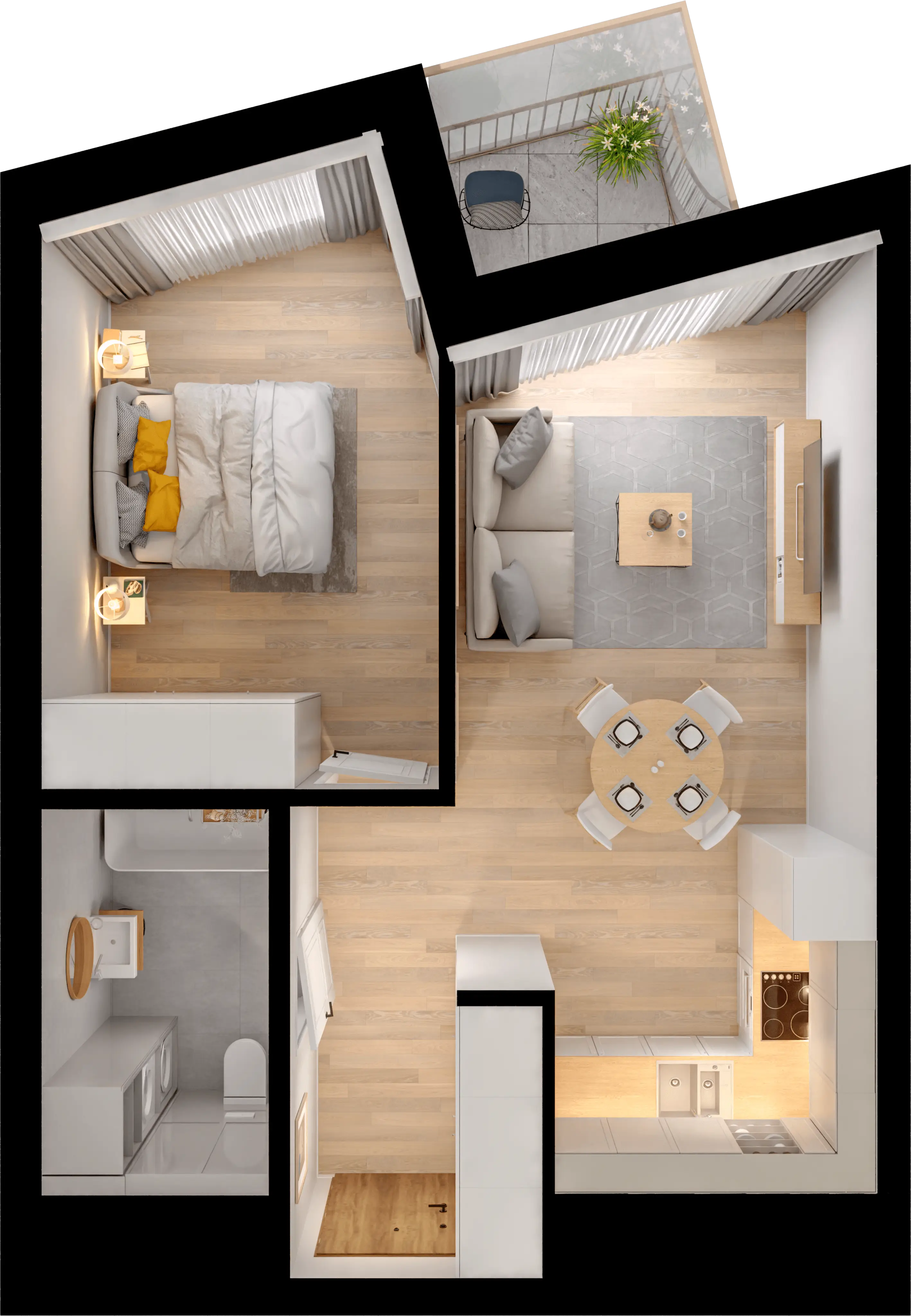 Plan 2 pok. 42m²