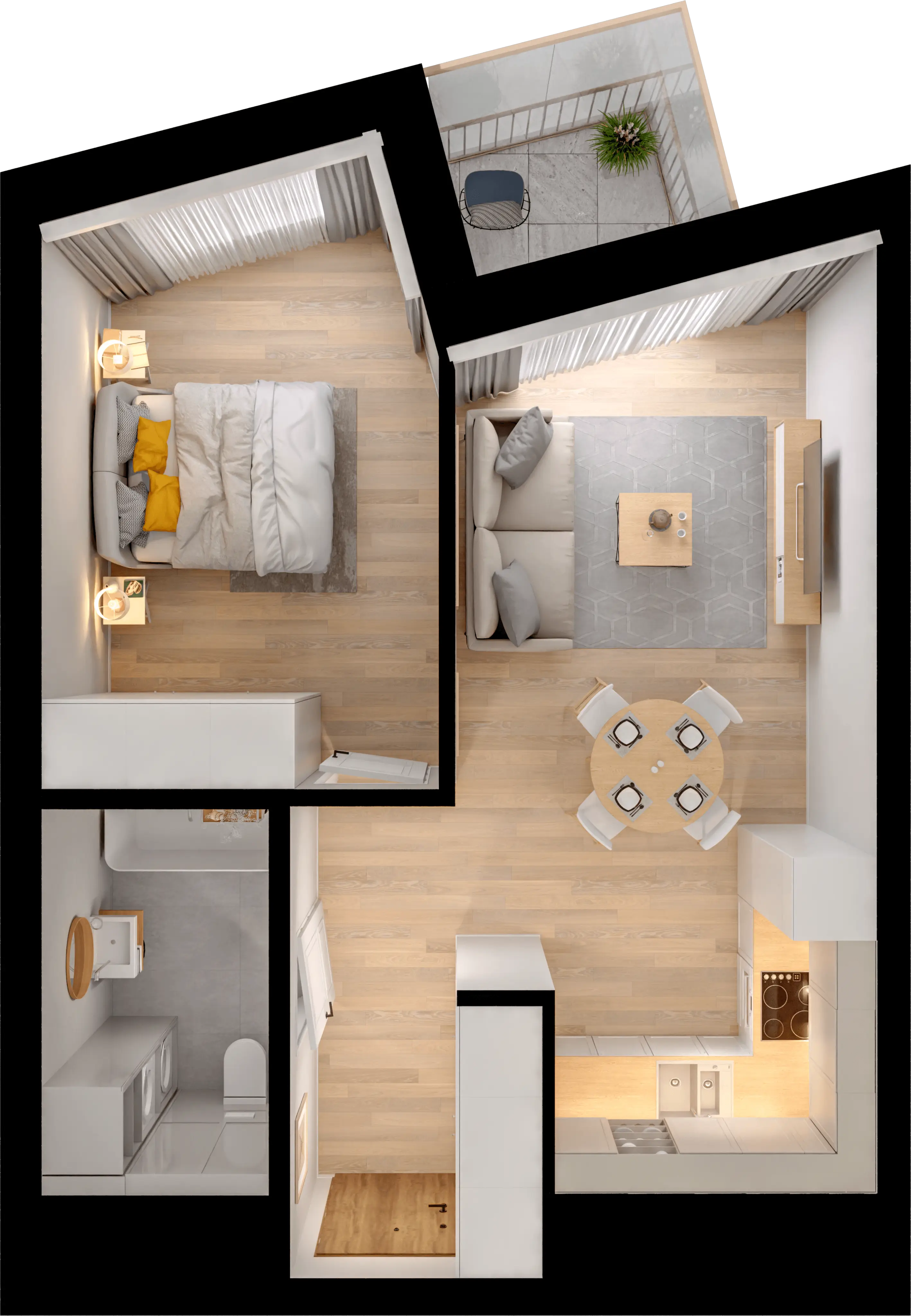 Plan 2 pok. 42m²