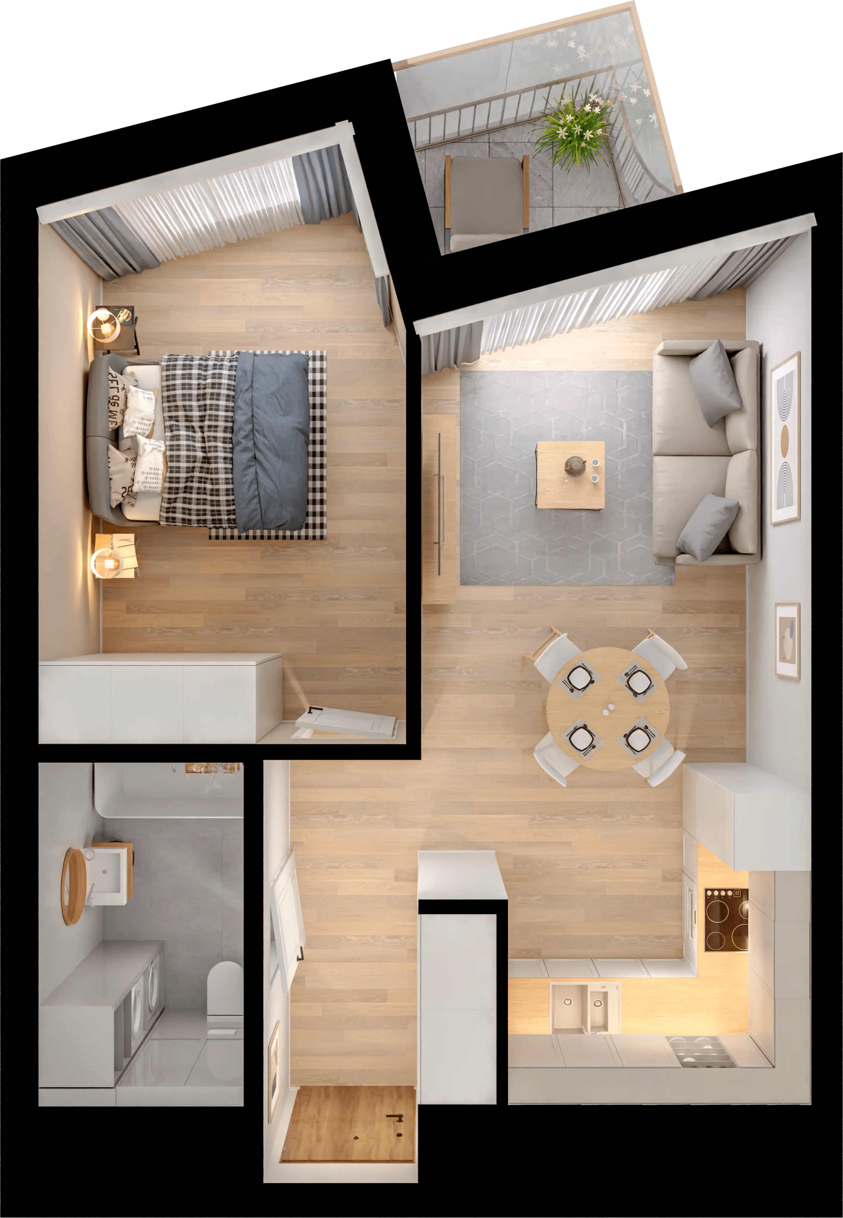 Plan 2 pok. 41m²