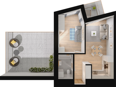 Plan 2 pok. 41m²