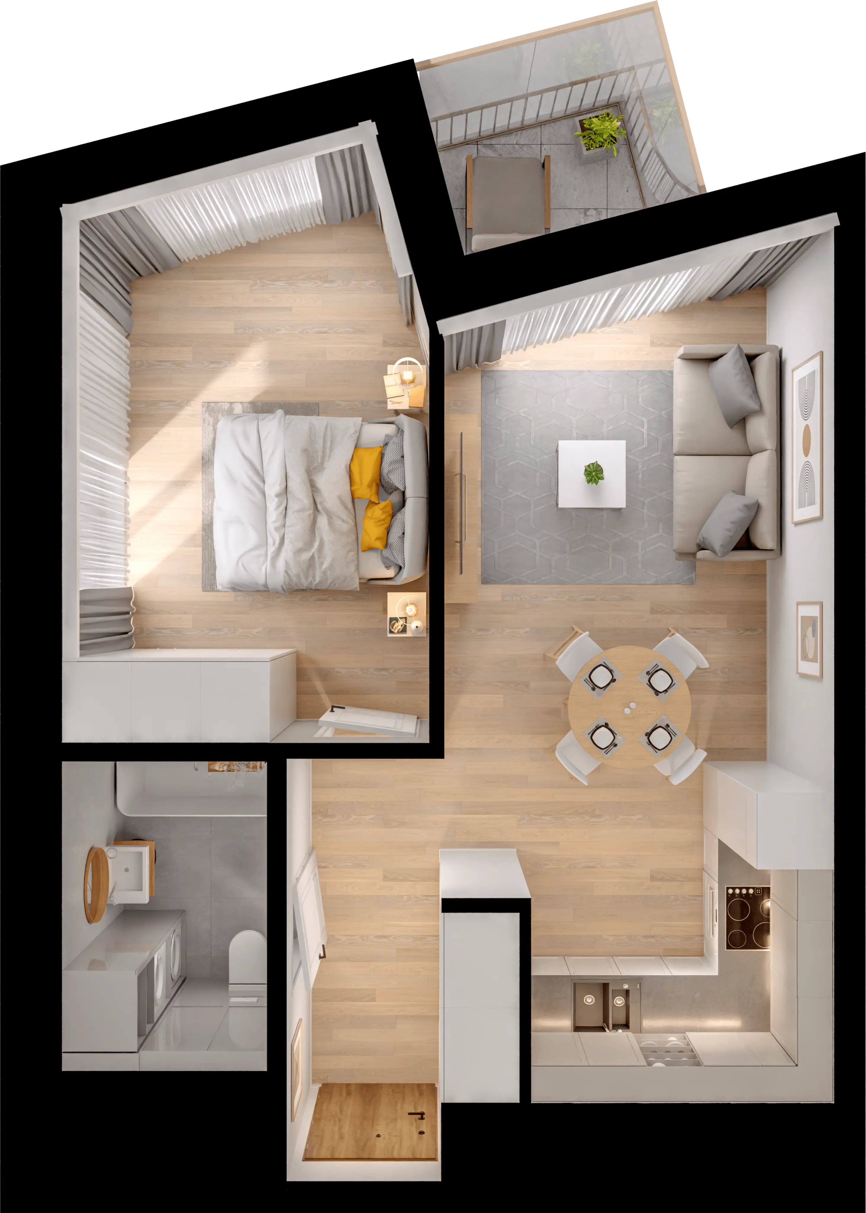 Plan 2 pok. 41m²