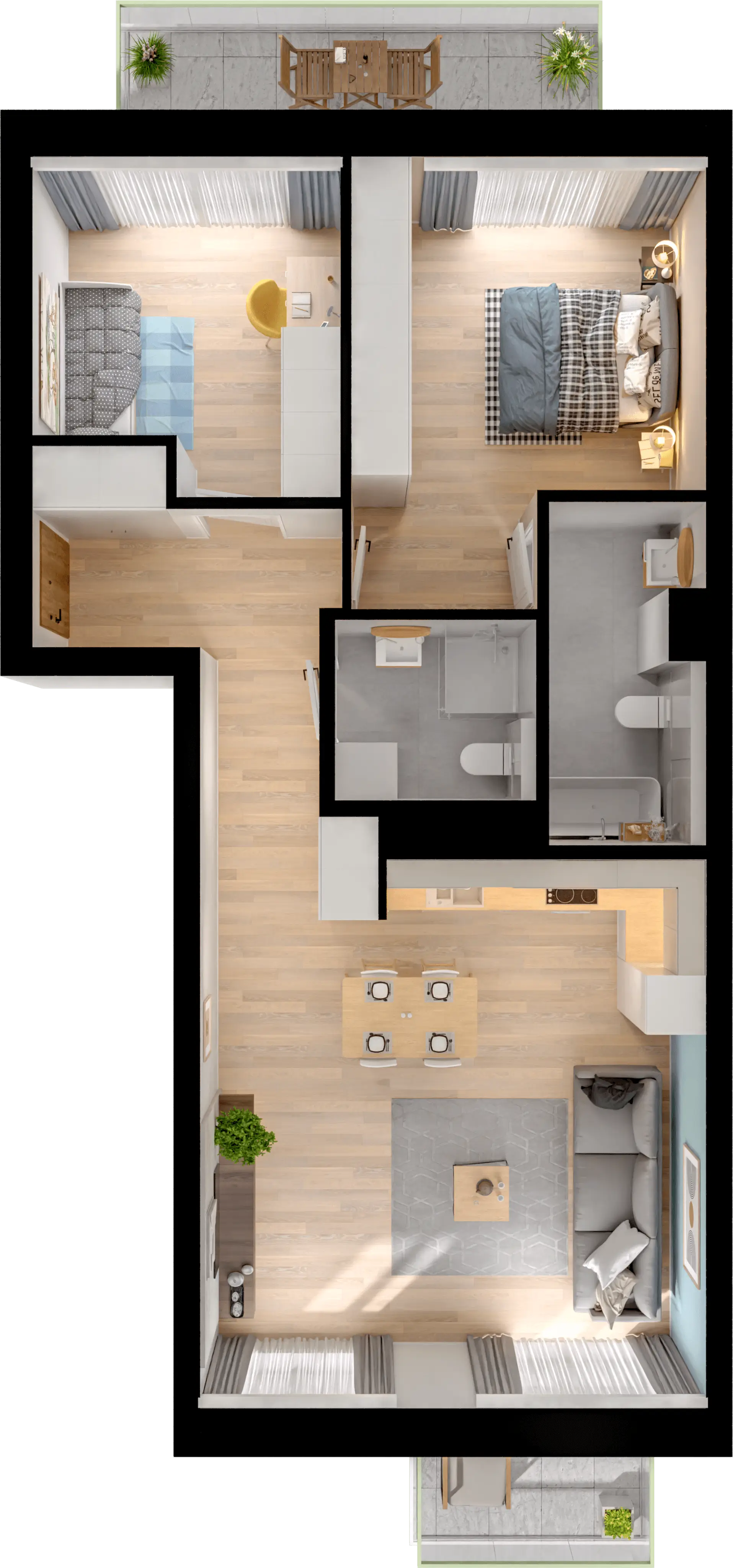 Plan 3 pok. 69m²