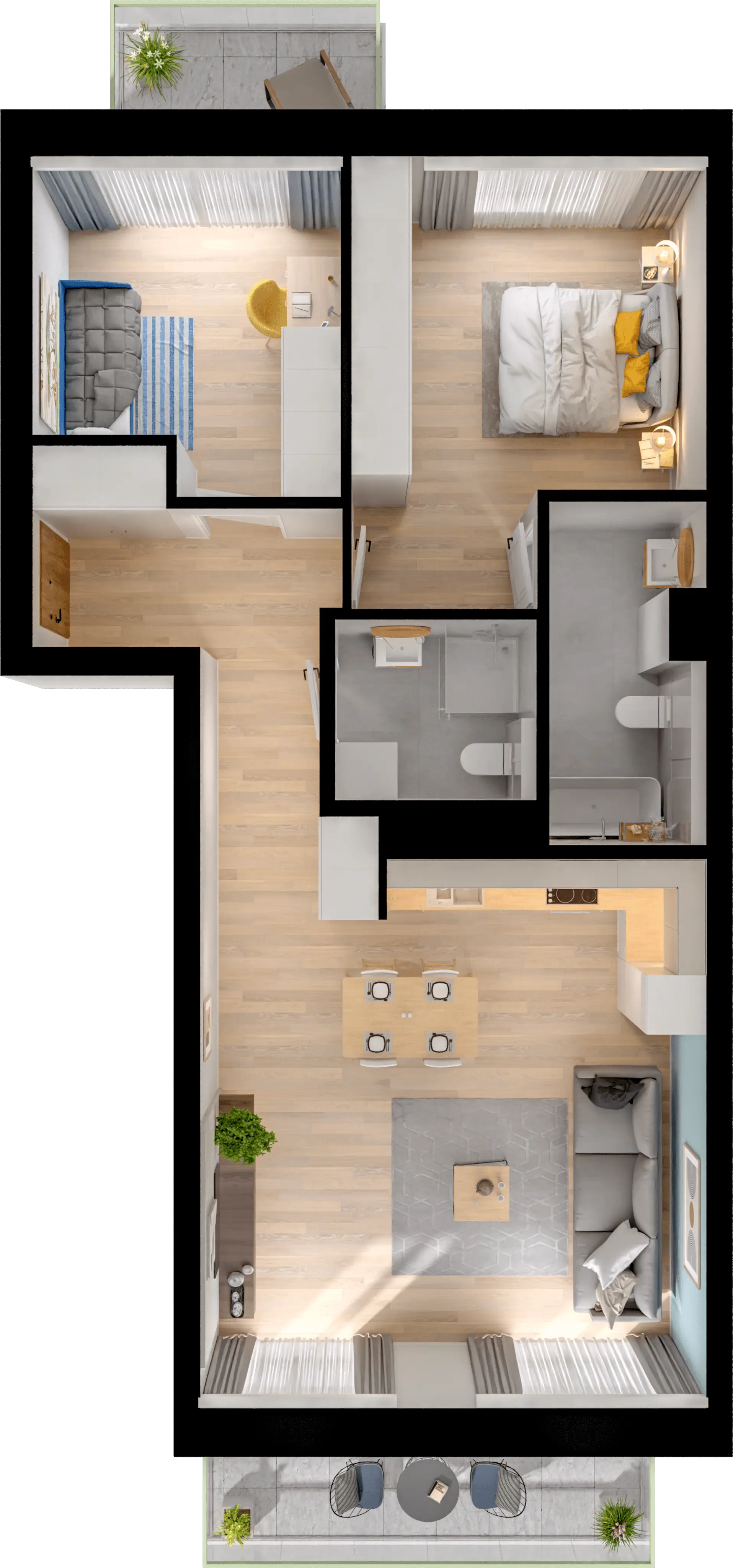 Plan 3 pok. 71m²