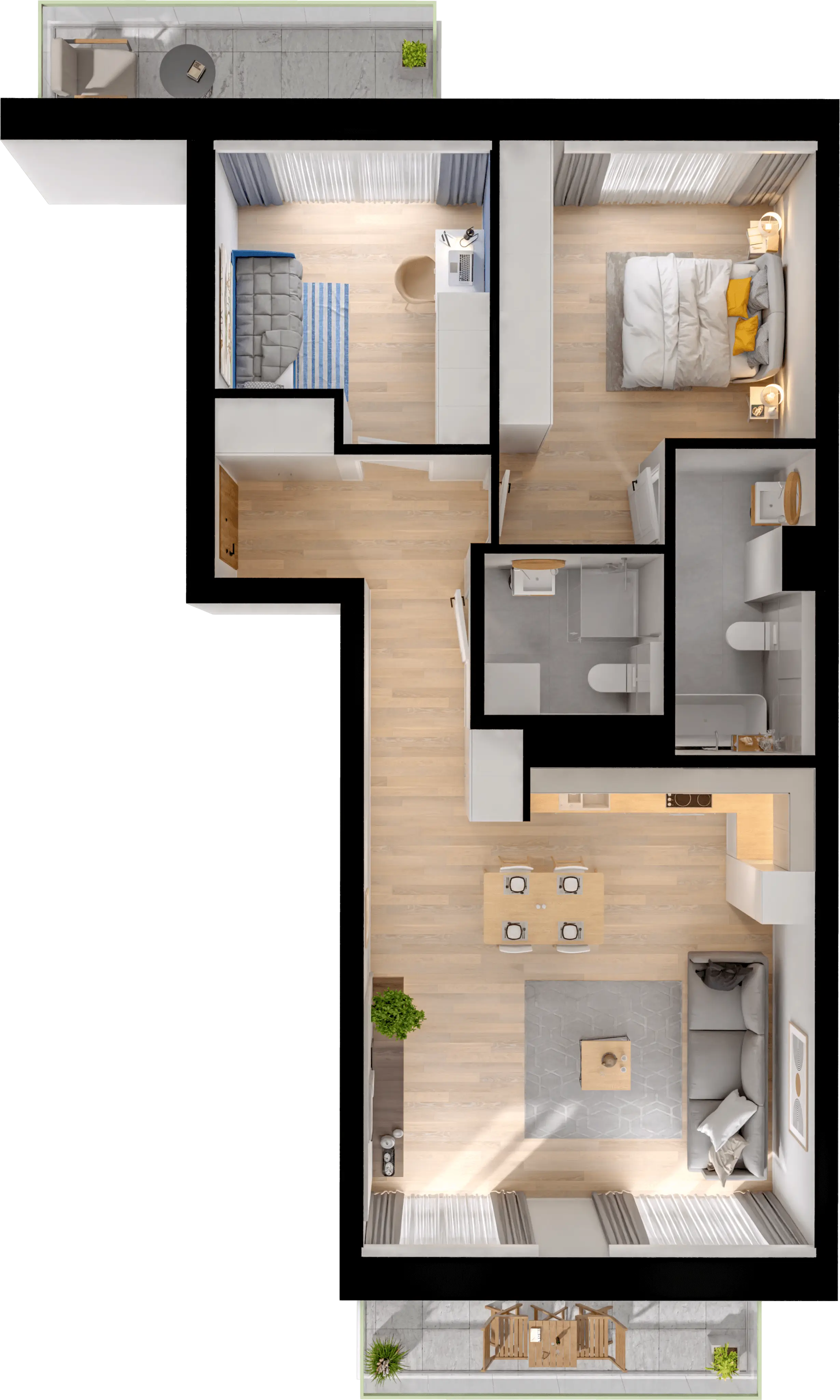 Plan 3 pok. 71m²