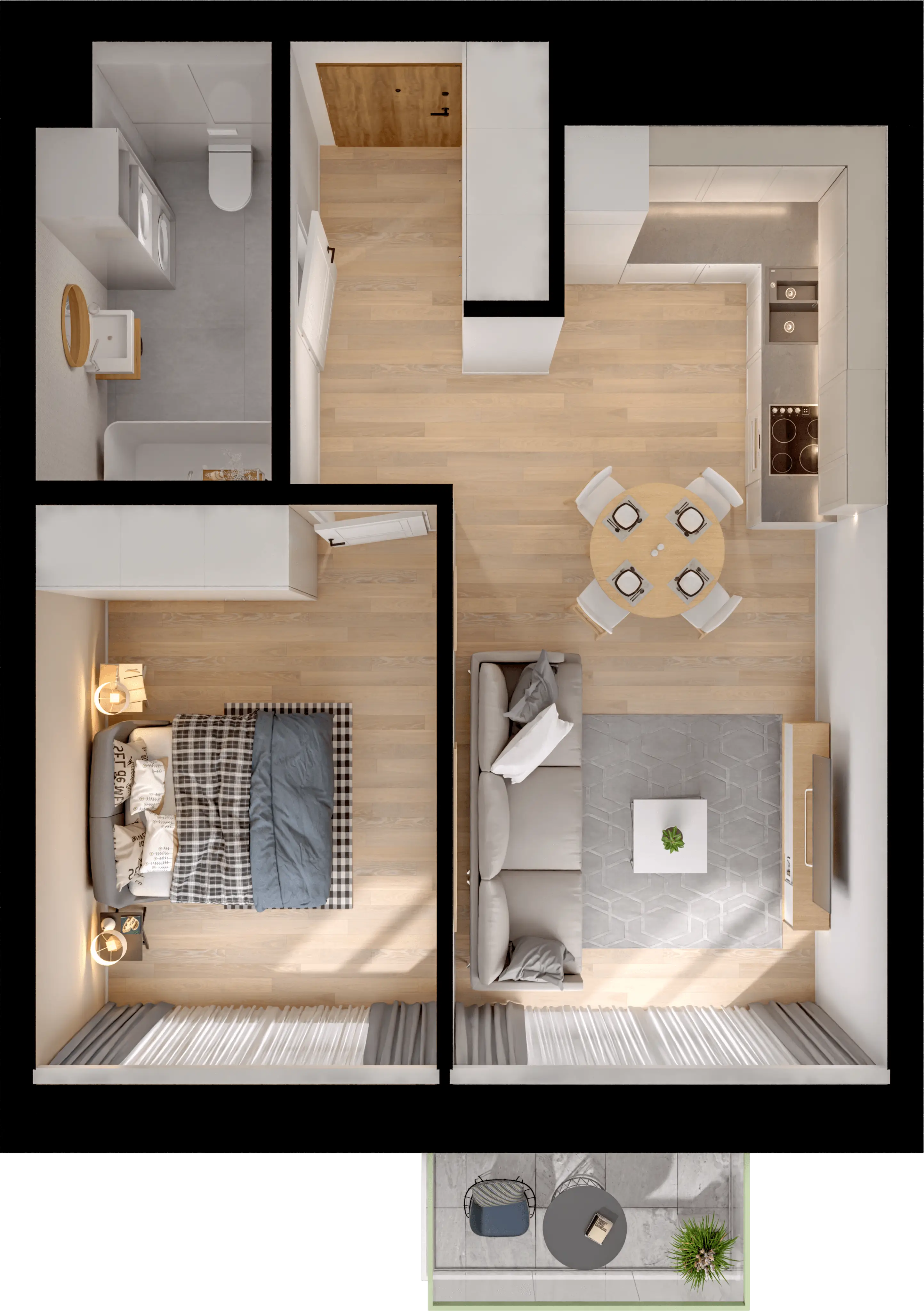 Plan 2 pok. 42m²
