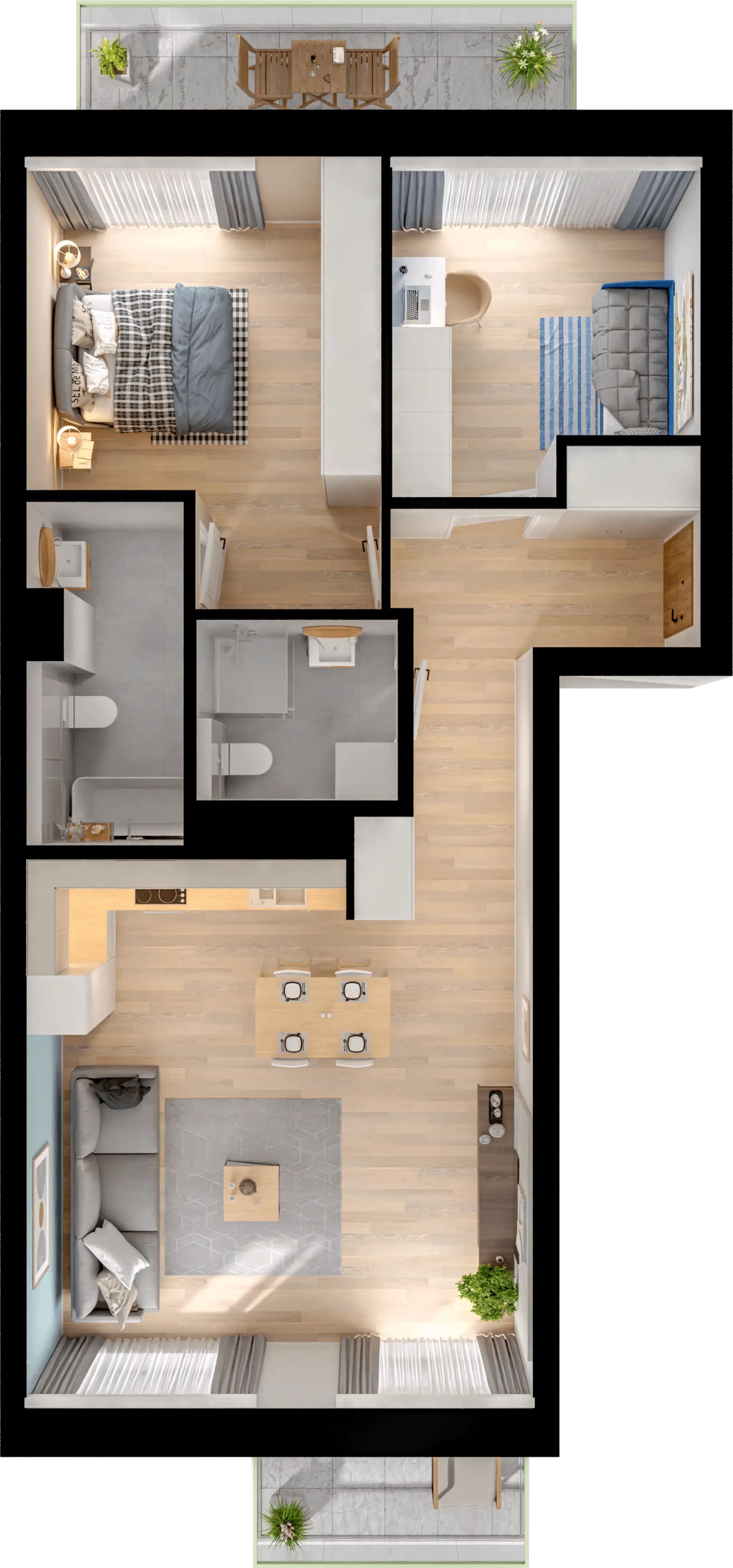 Plan 3 pok. 70m²