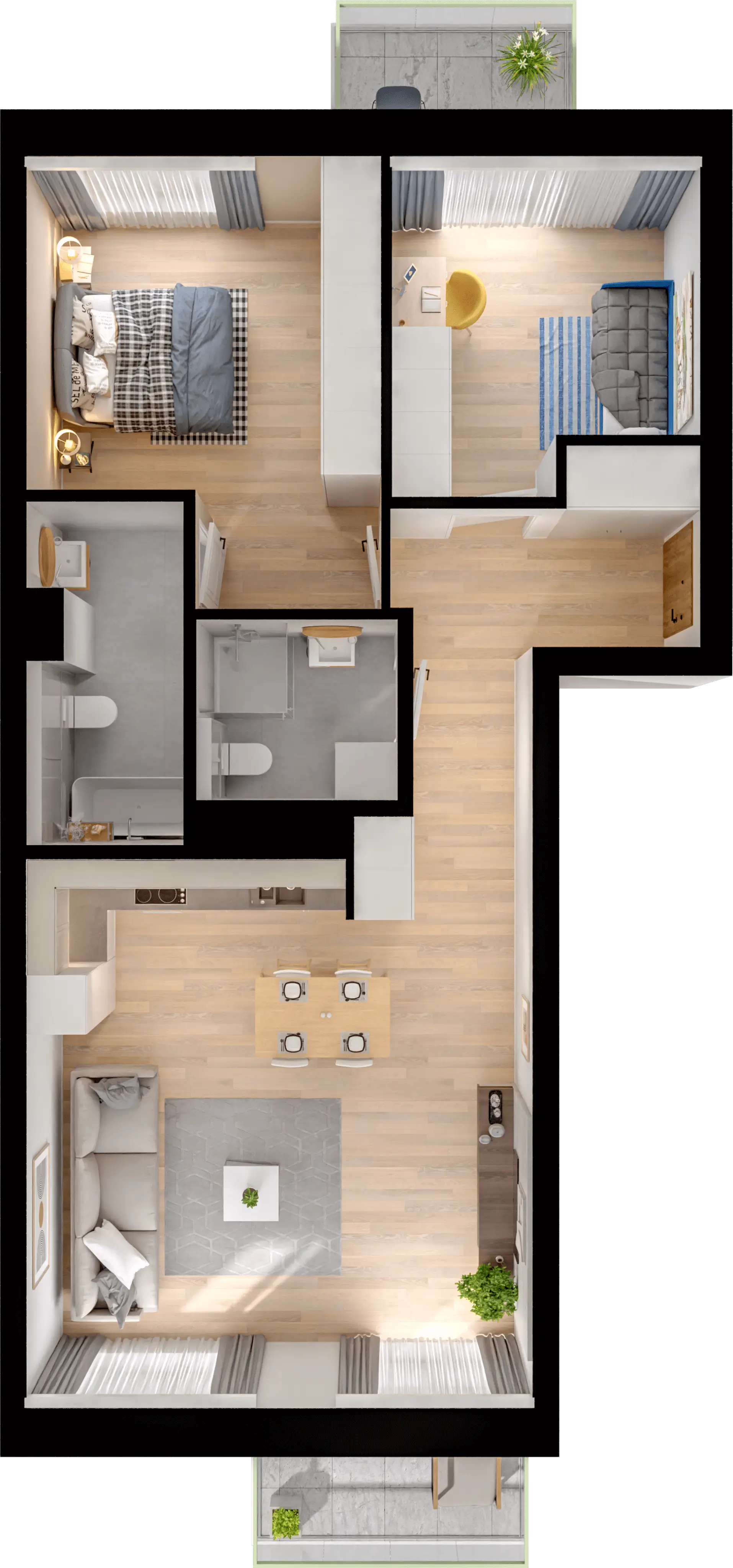 Plan 3 pok. 71m²