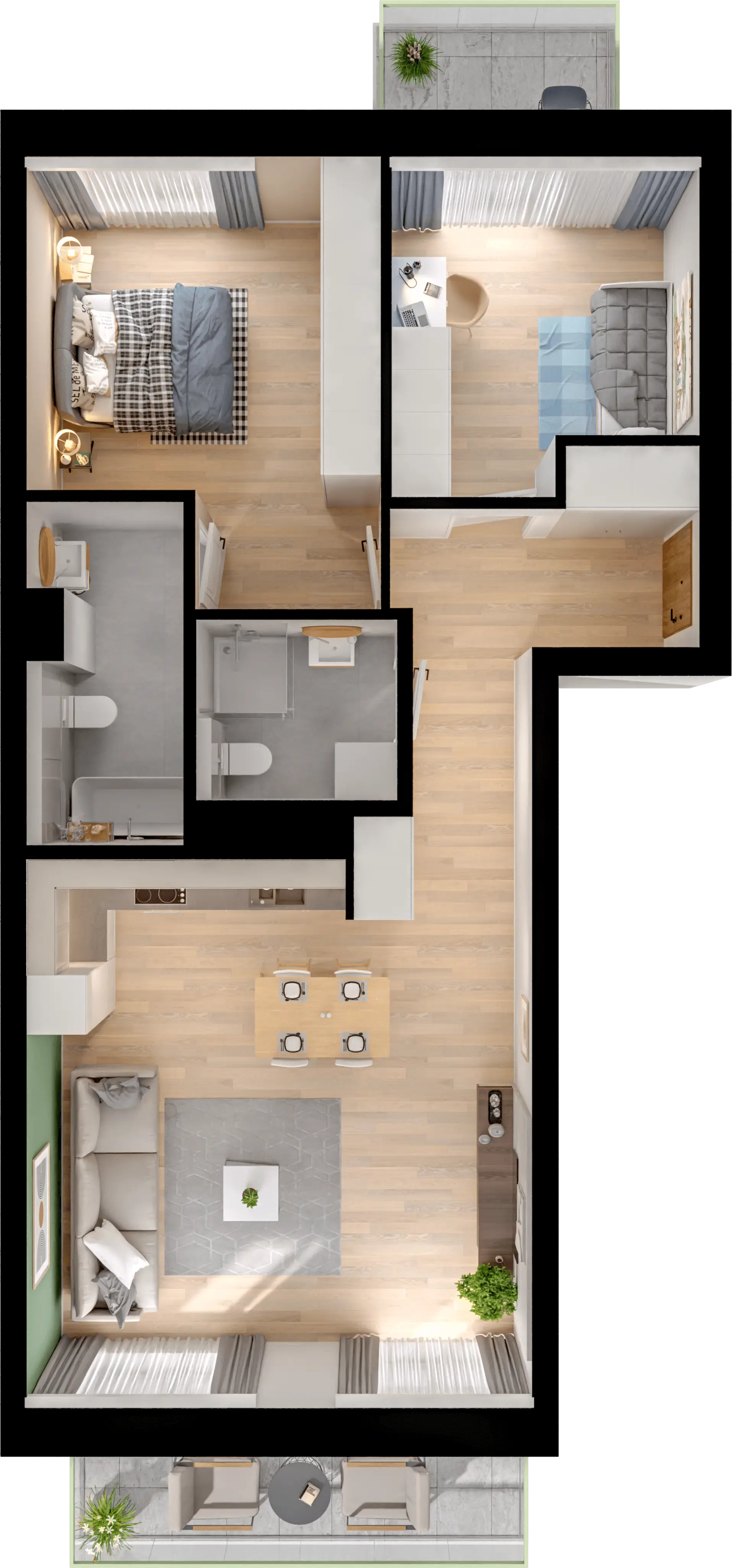 Plan 3 pok. 71m²