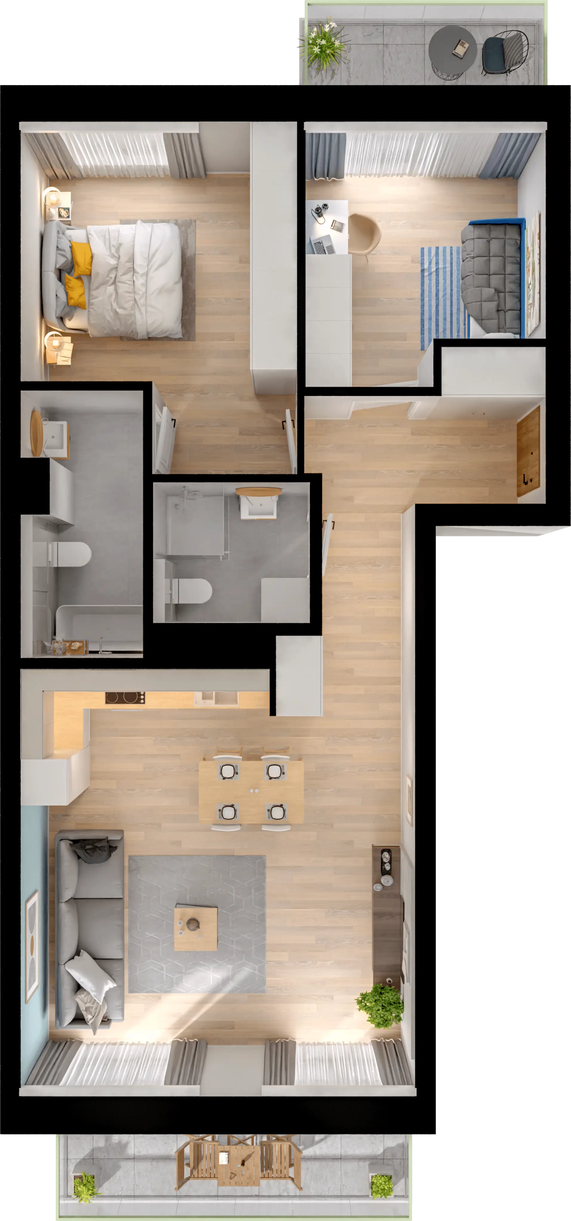 Plan 3 pok. 71m²
