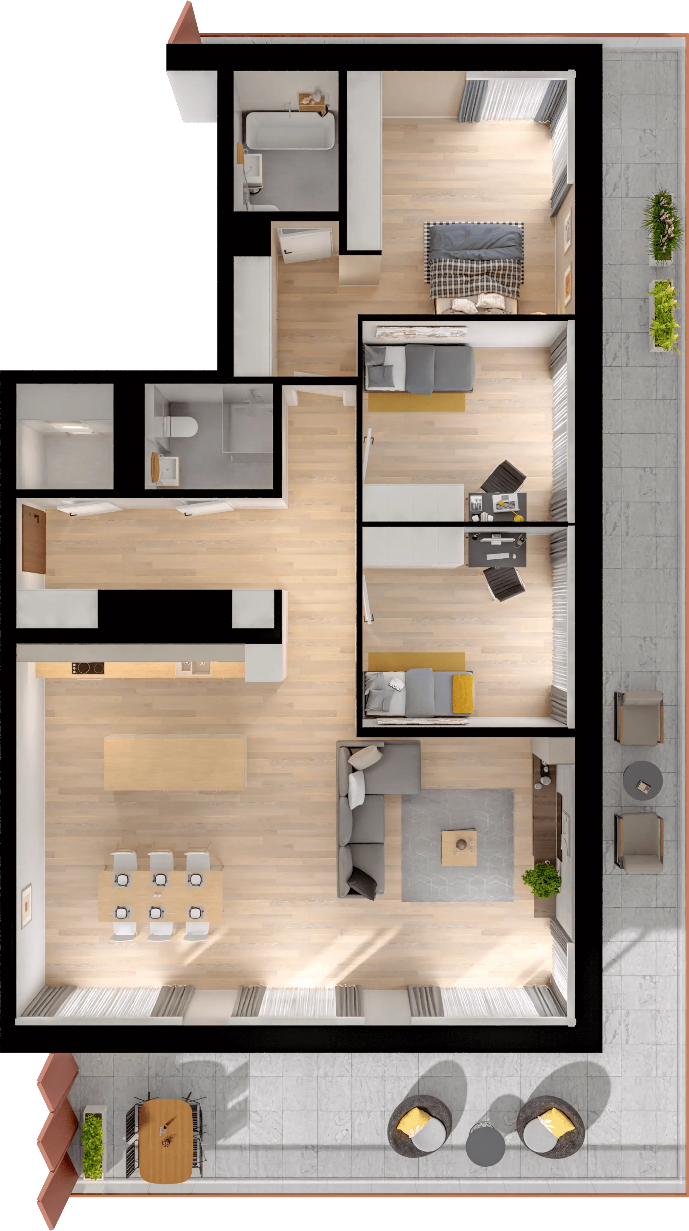 Plan 4 pok. 114m²