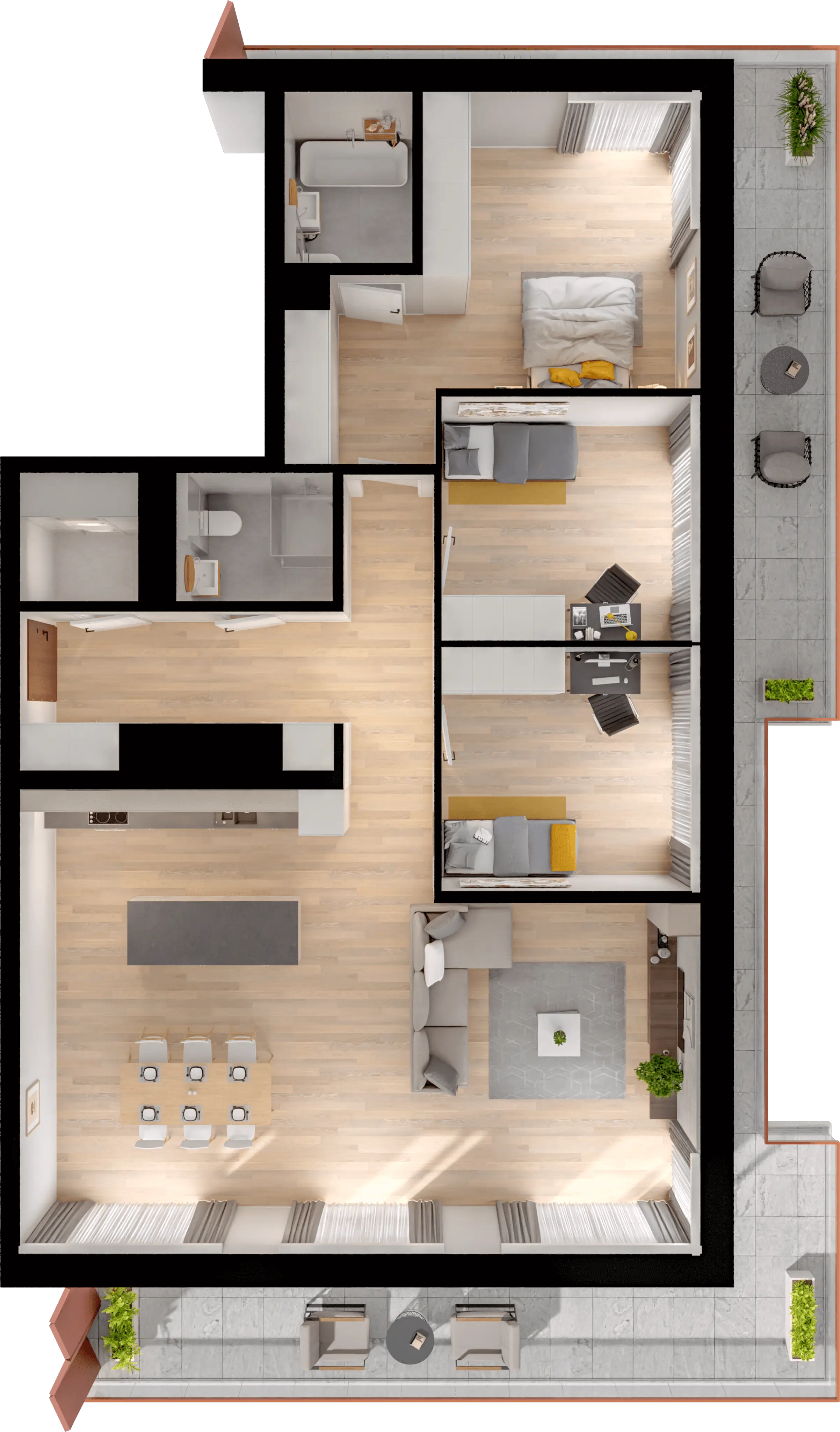 Plan 4 pok. 116m²