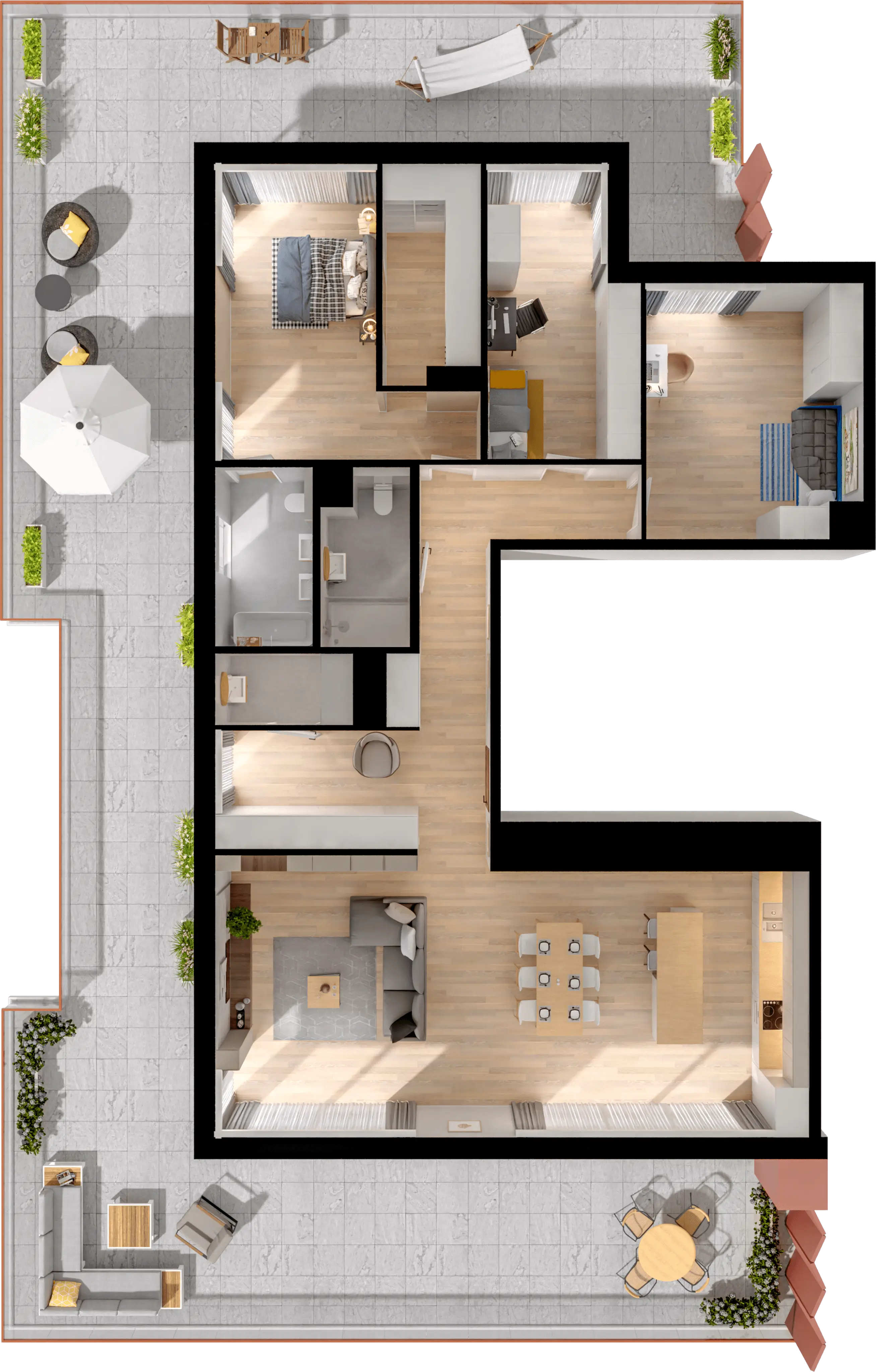 Plan 5 pok. 143m²