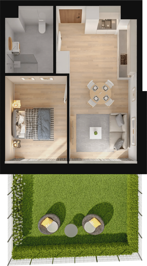 Plan 2 pok. 41m²