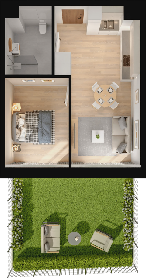 Plan 2 pok. 41m²