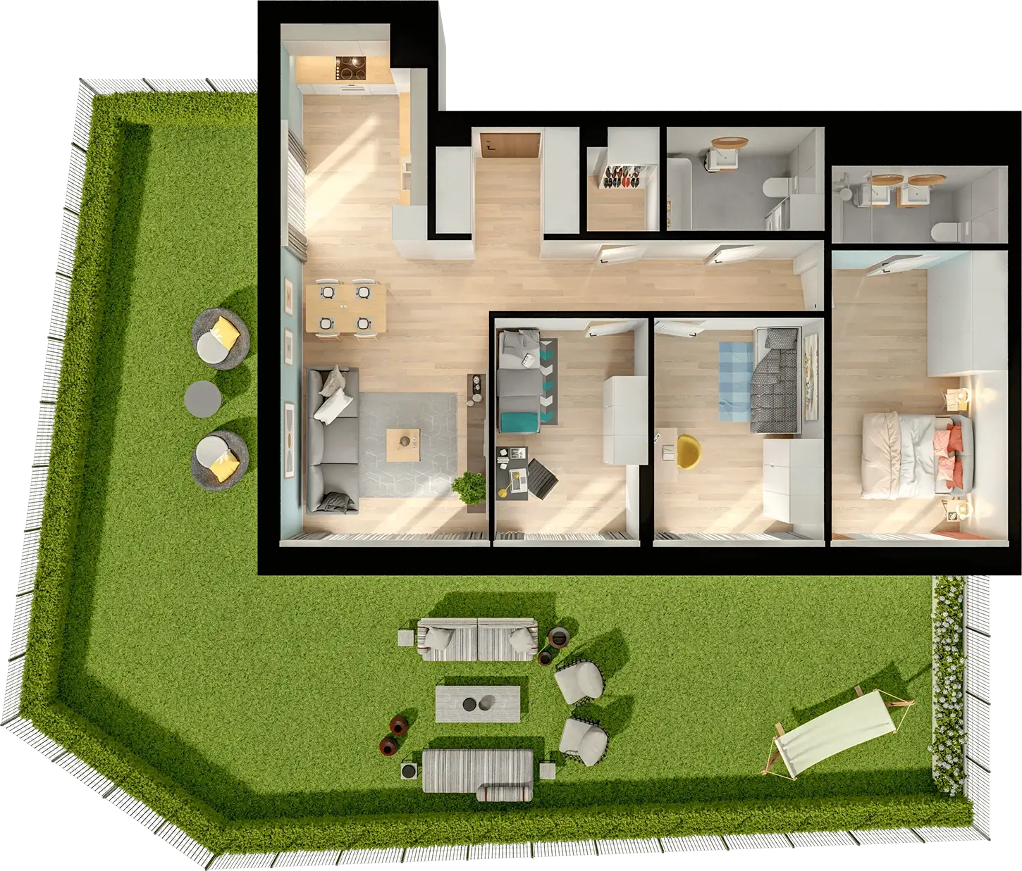 Plan 4 pok. 86m²