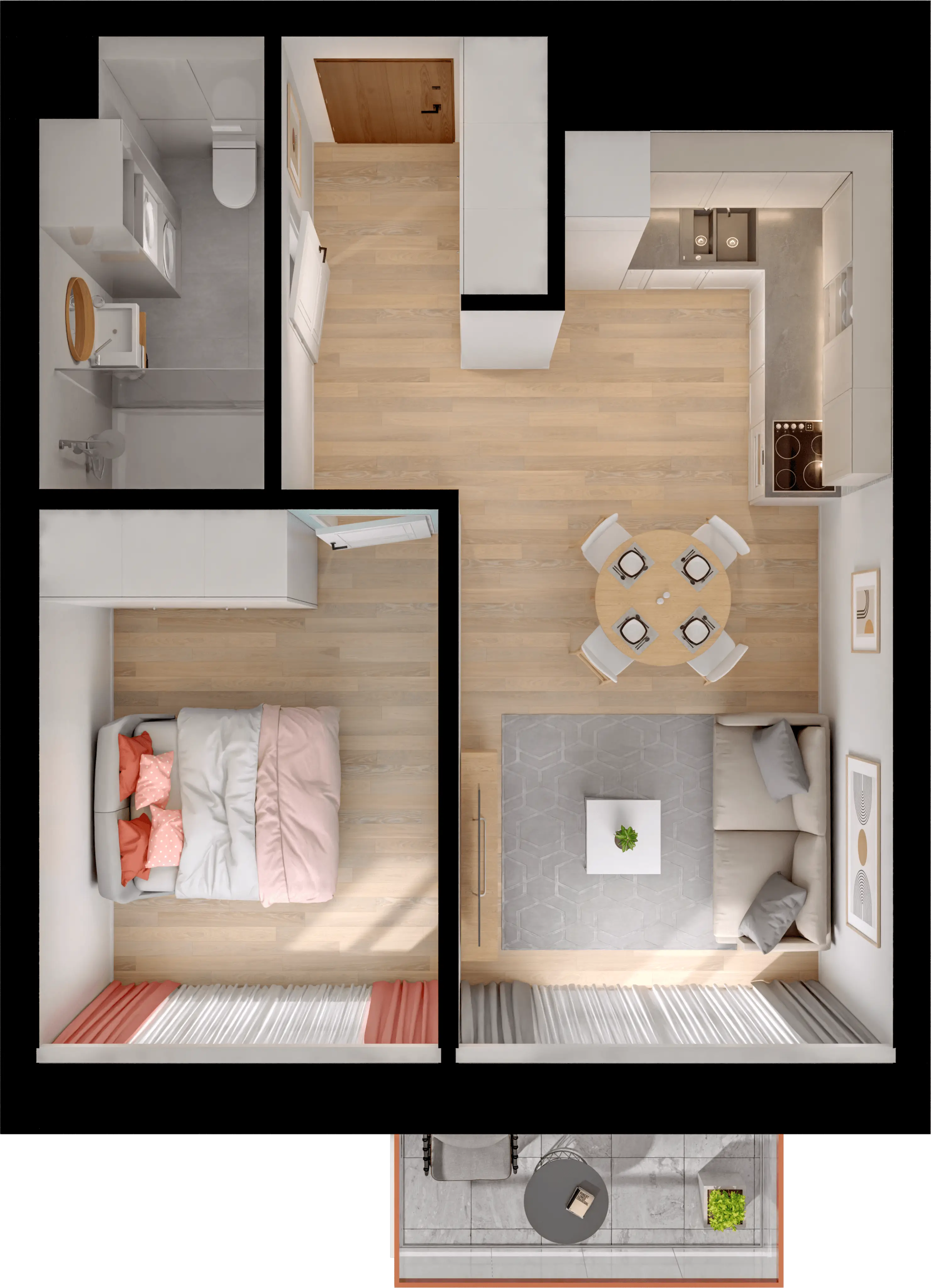 Plan 2 pok. 41m²