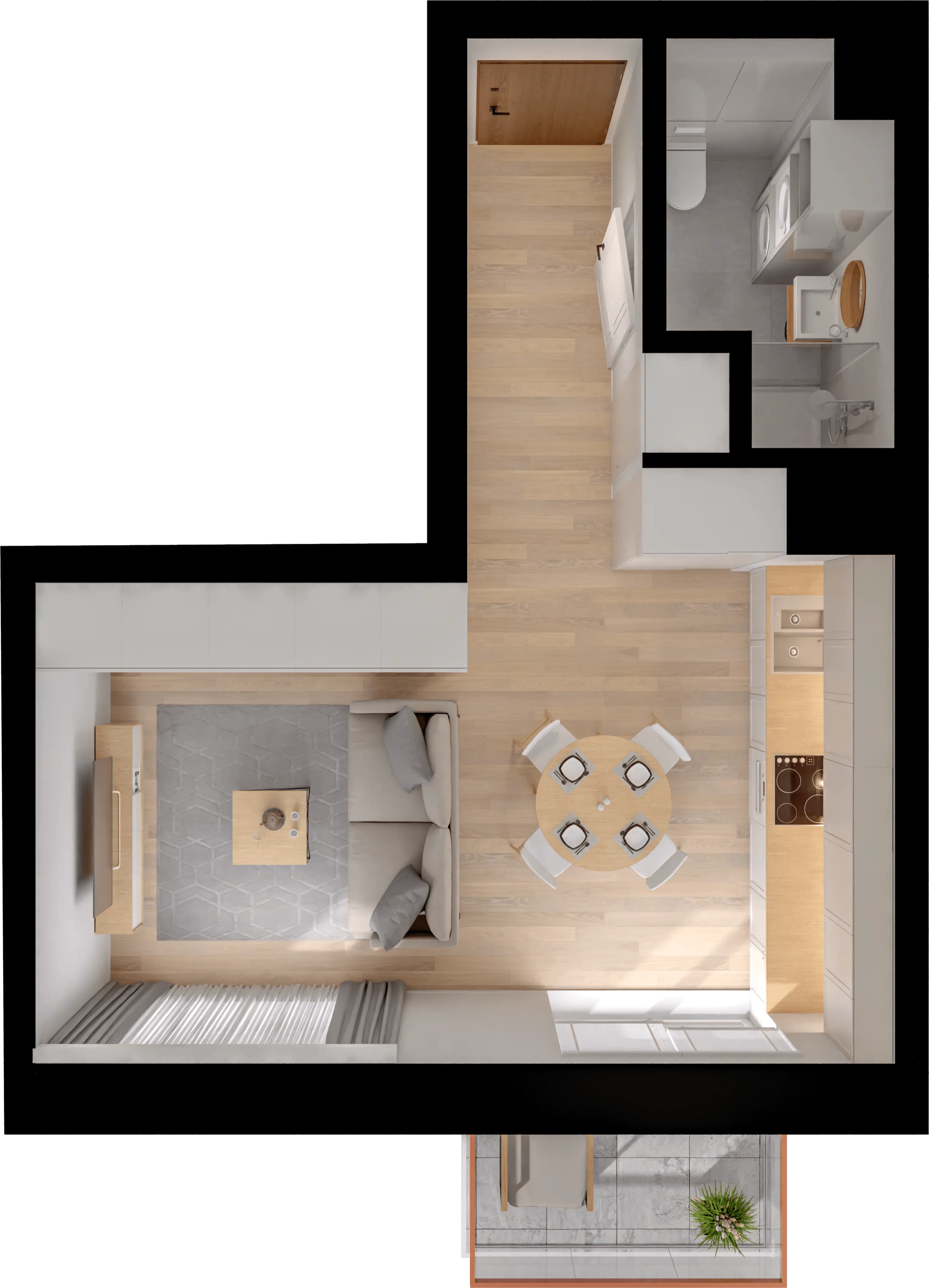 Plan 1 pok. 31m²