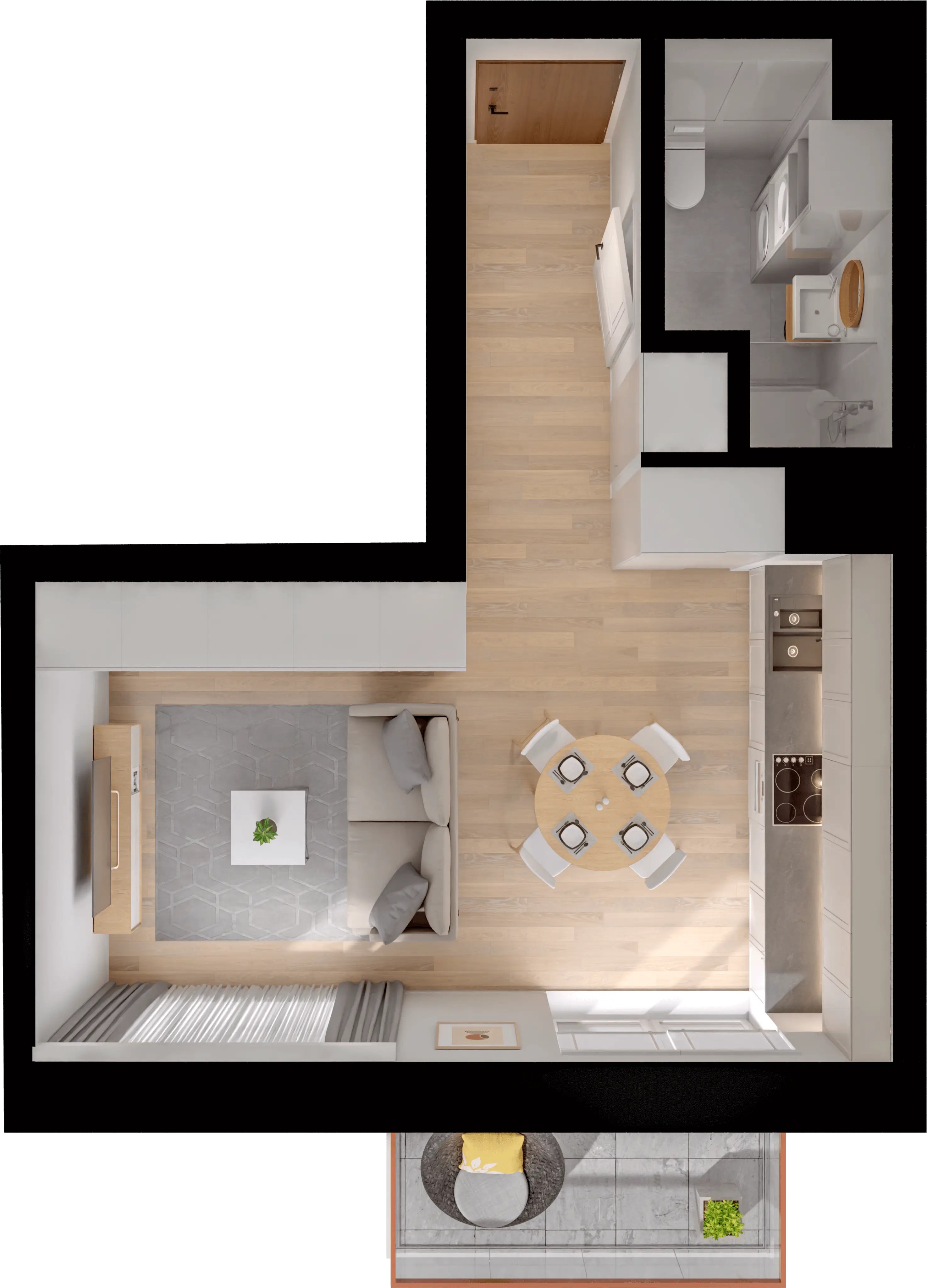 Plan 1 pok. 31m²