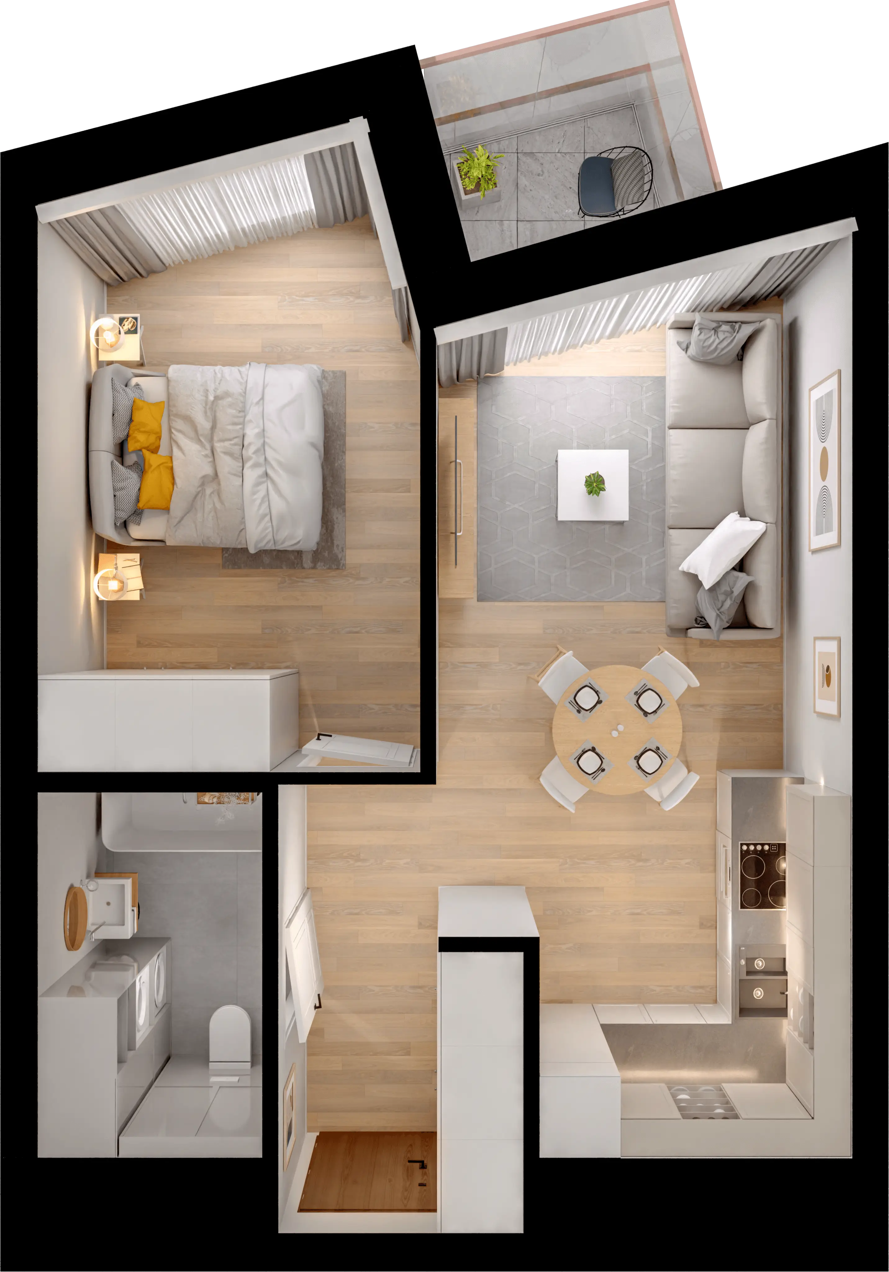 Plan 2 pok. 42m²