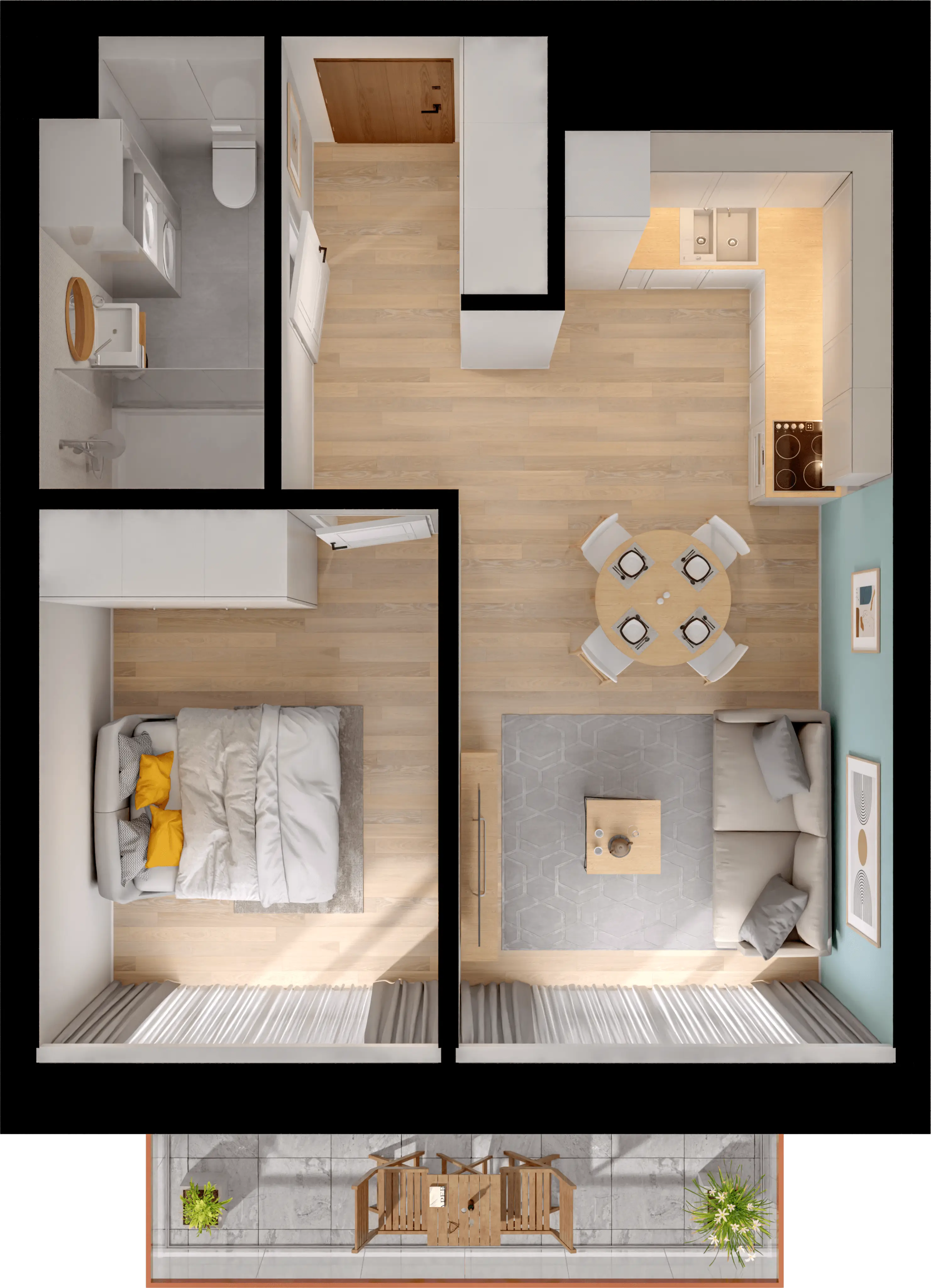 Plan 2 pok. 41m²