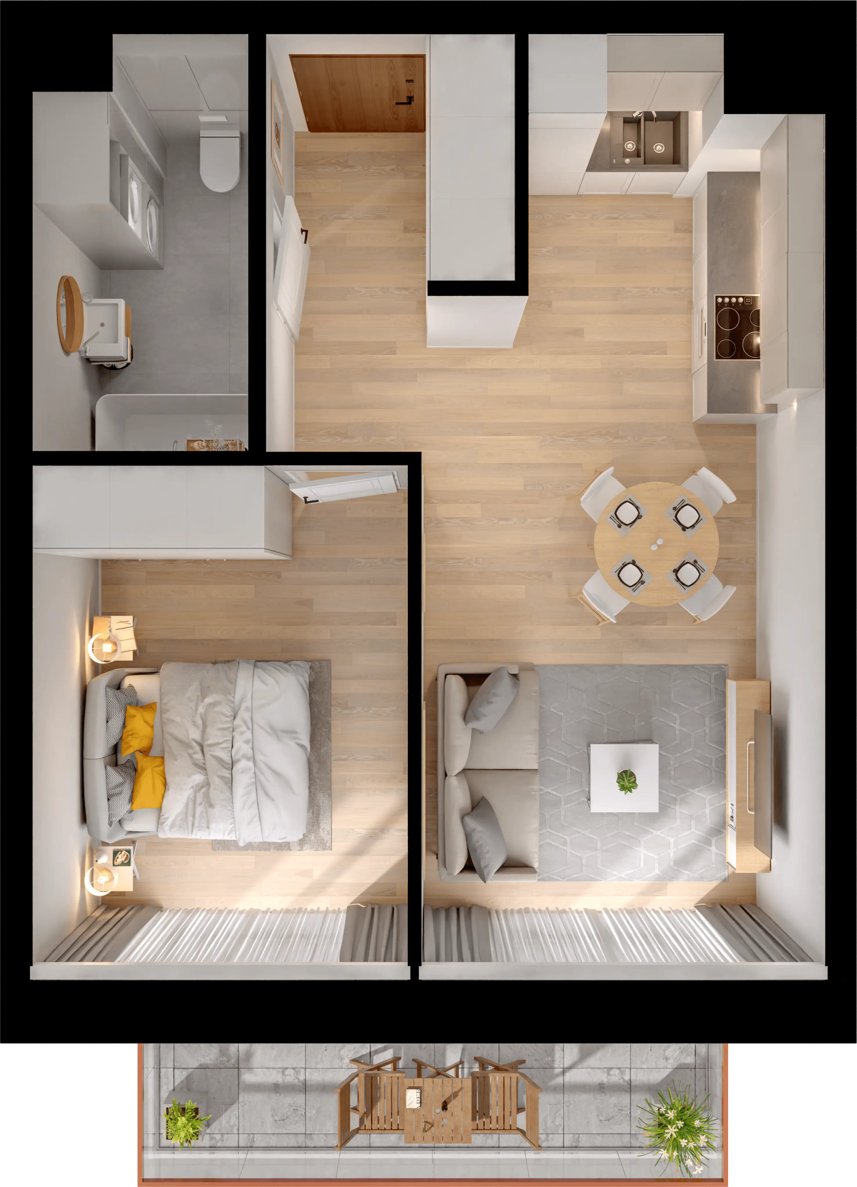 Plan 2 pok. 42m²