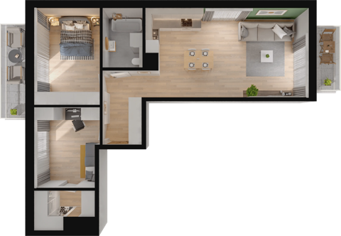 Plan 3 pok. 71m²