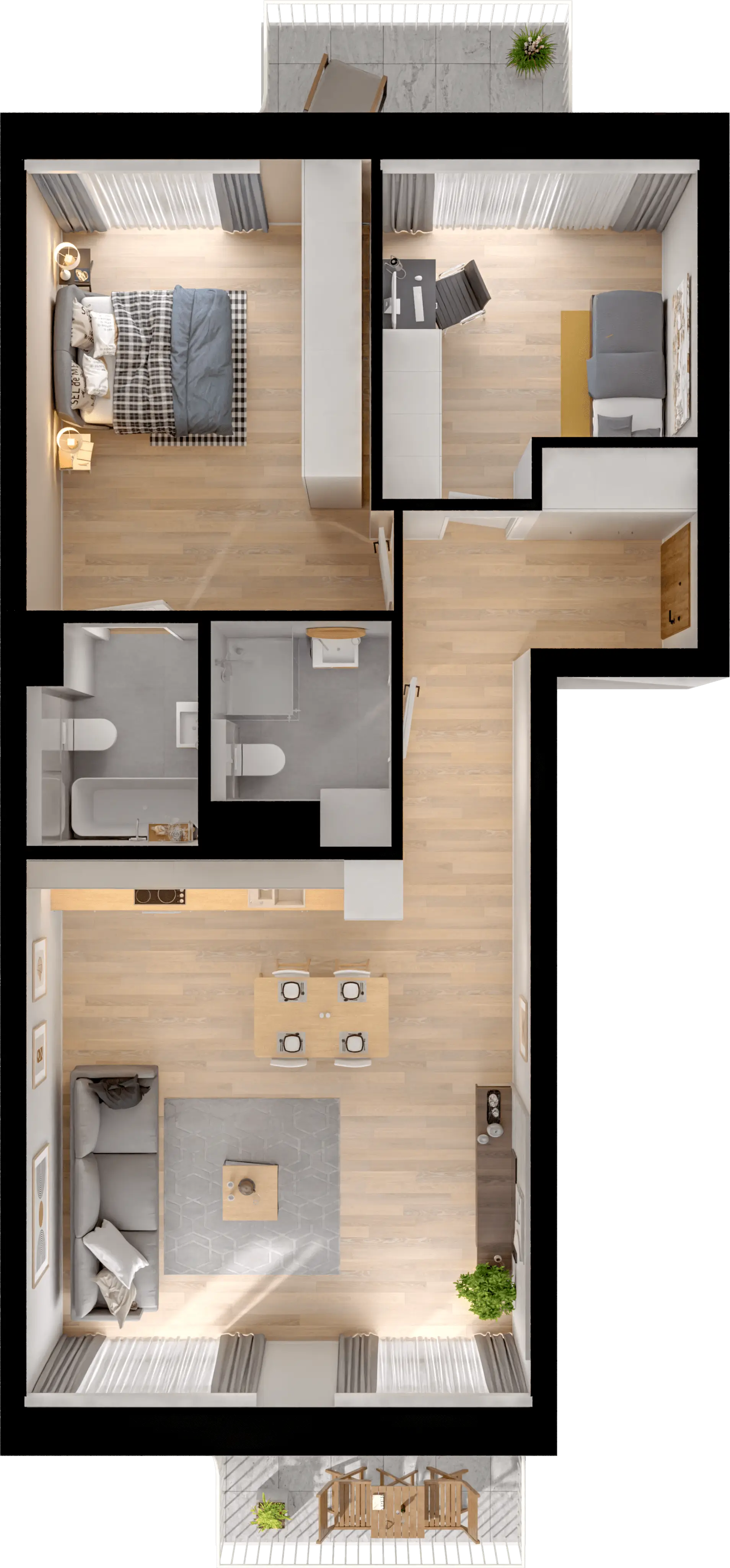 Plan 3 pok. 71m²