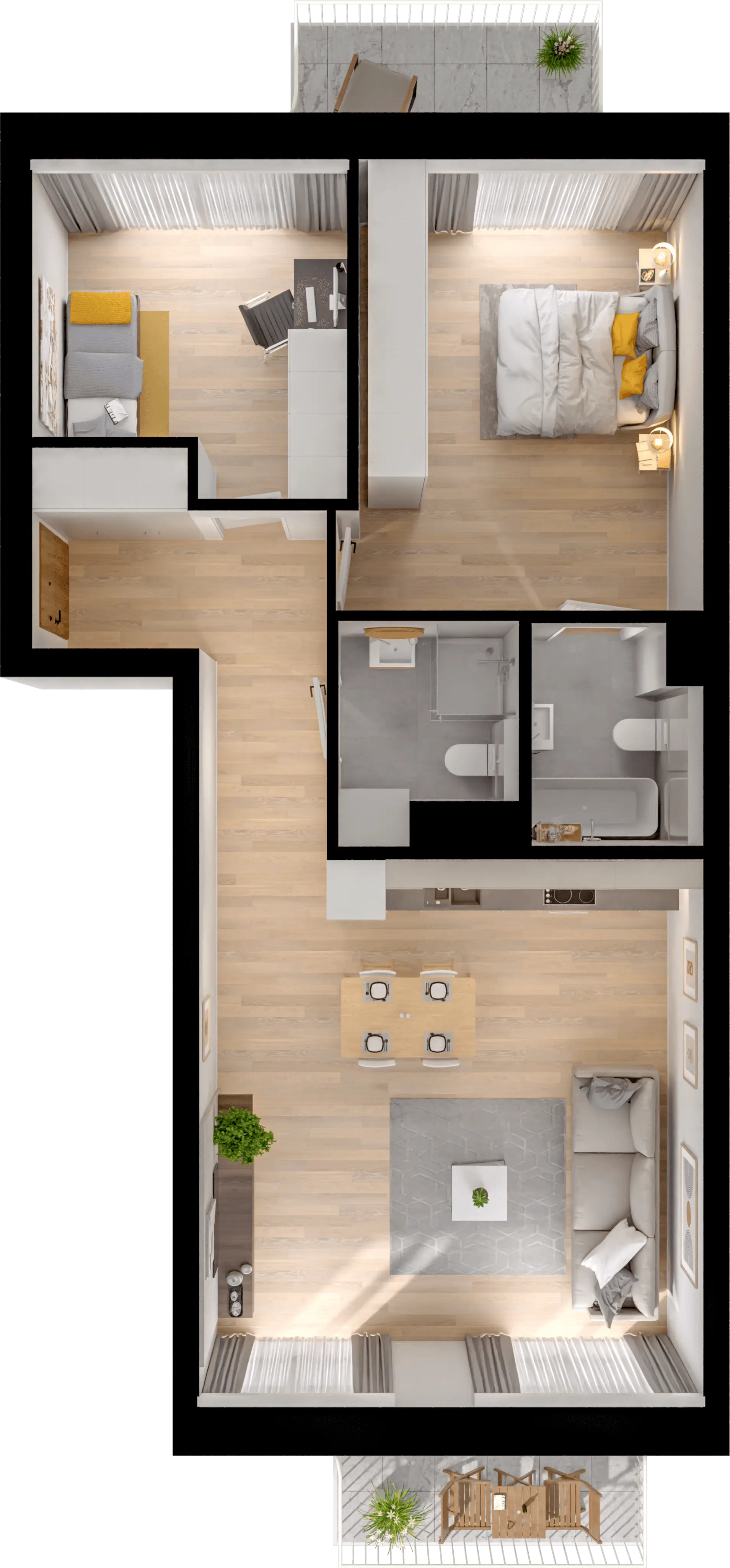 Plan 3 pok. 71m²