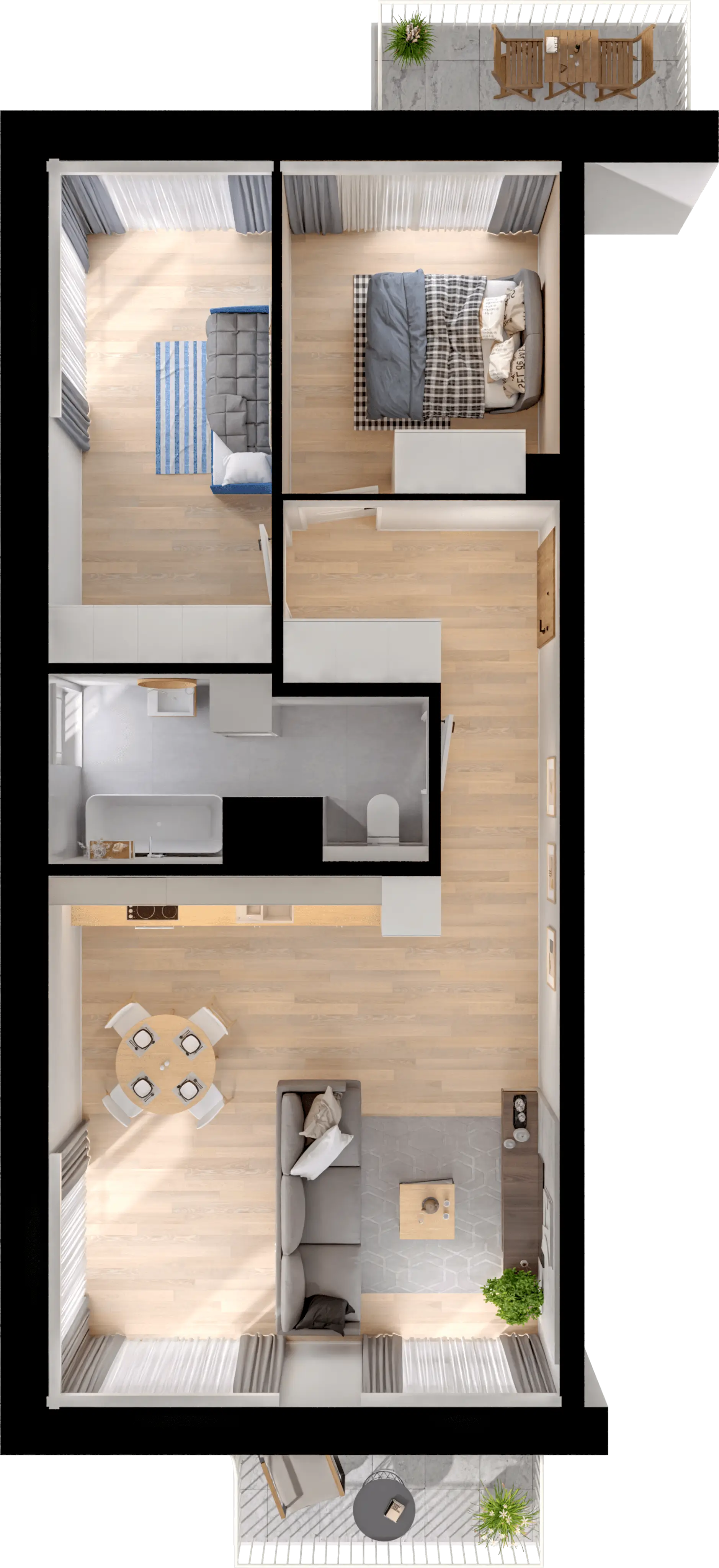 Plan 3 pok. 63m²