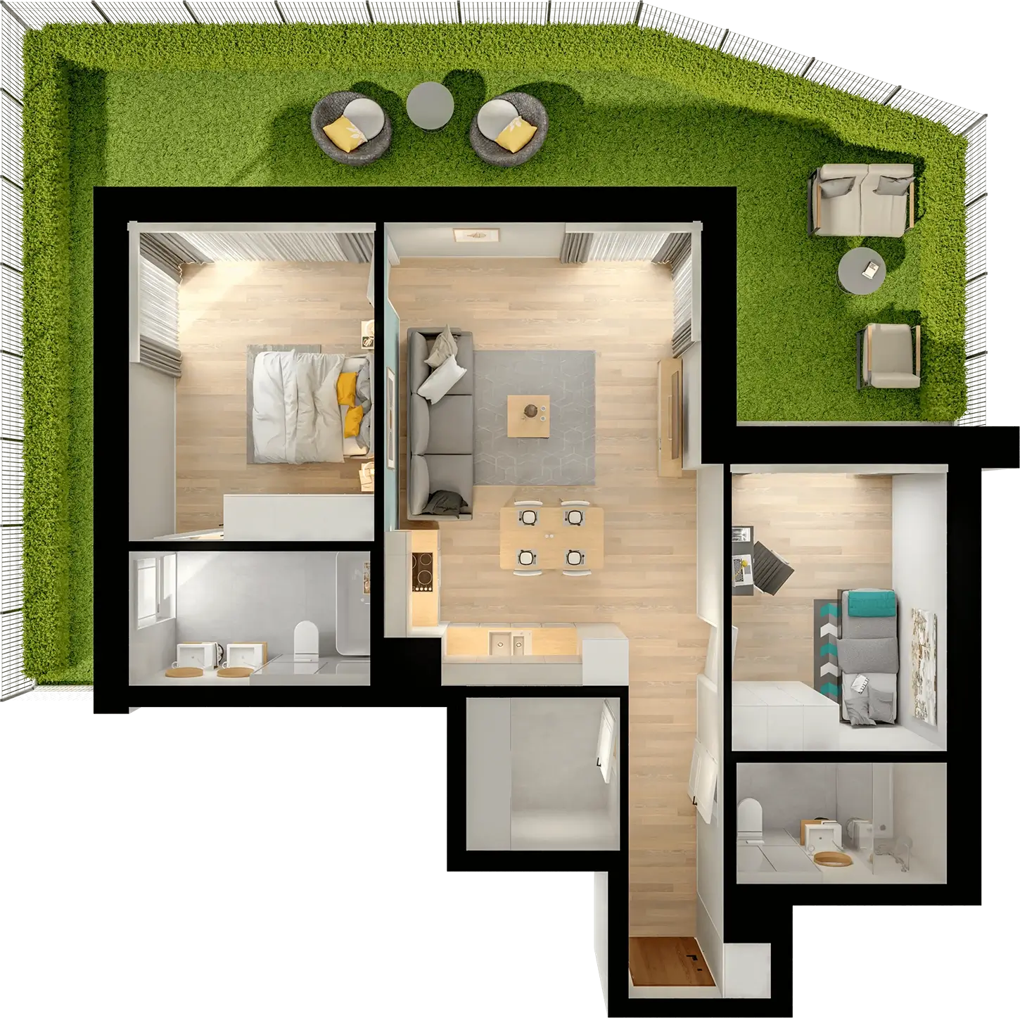 Plan 3 pok. 68m²