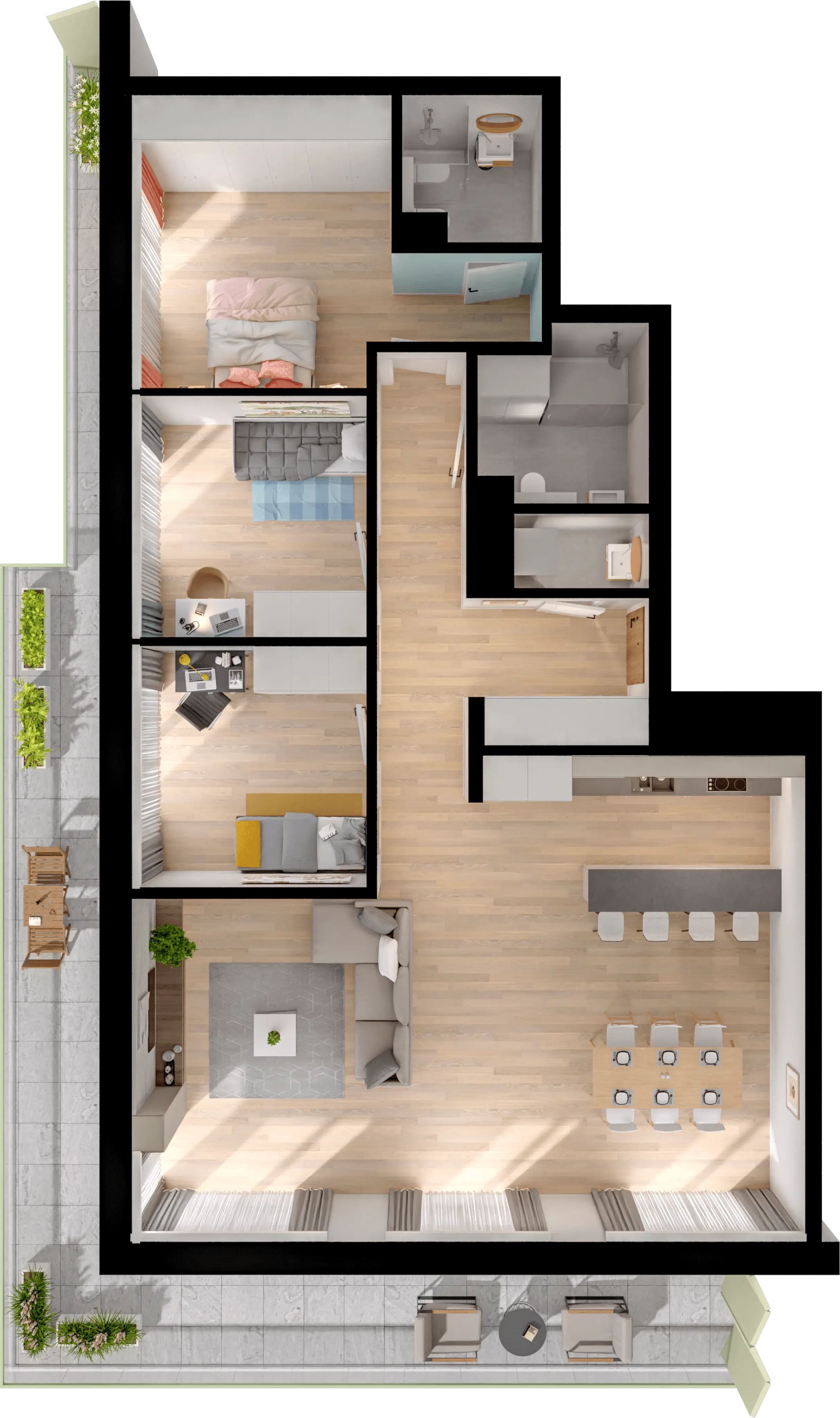 Plan 4 pok. 113m²