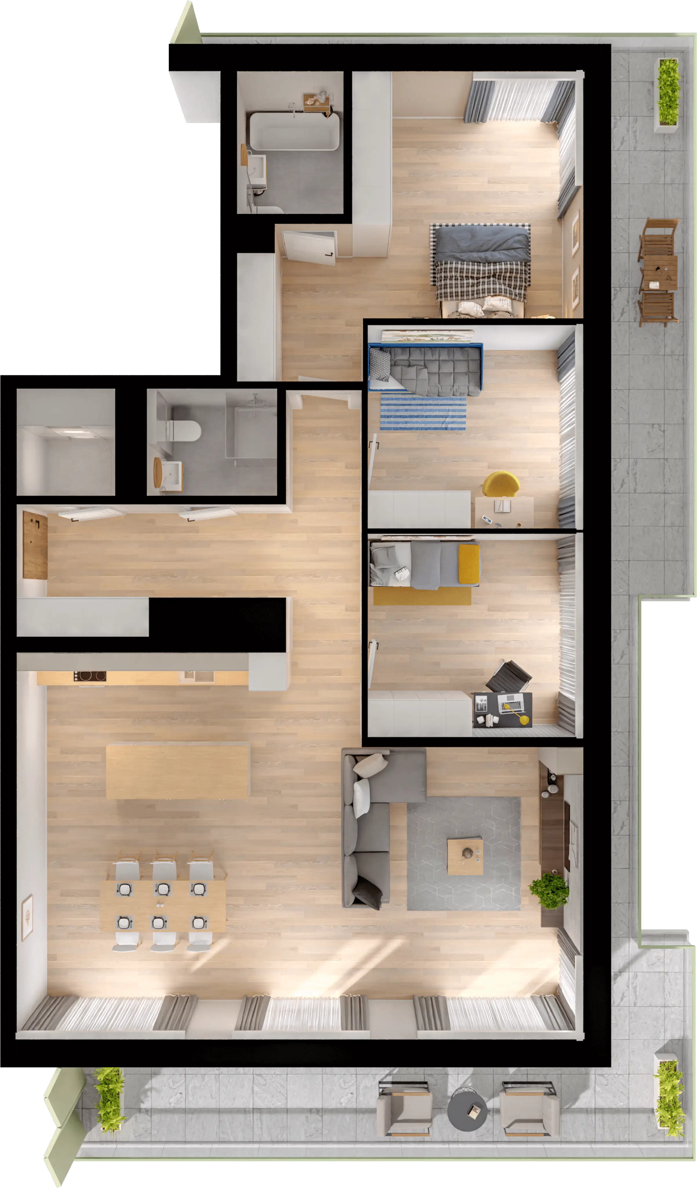 Plan 4 pok. 117m²