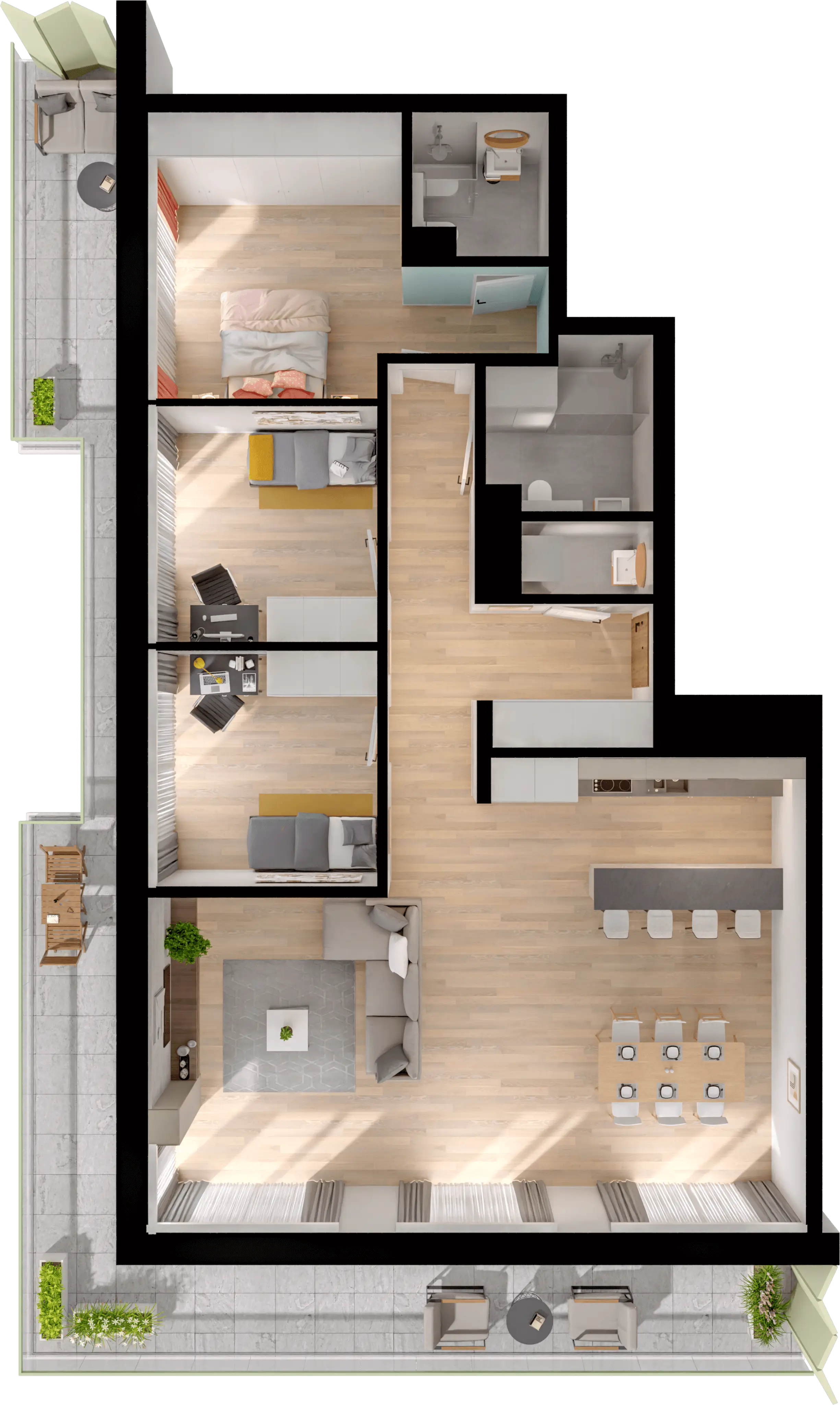 Plan 4 pok. 113m²
