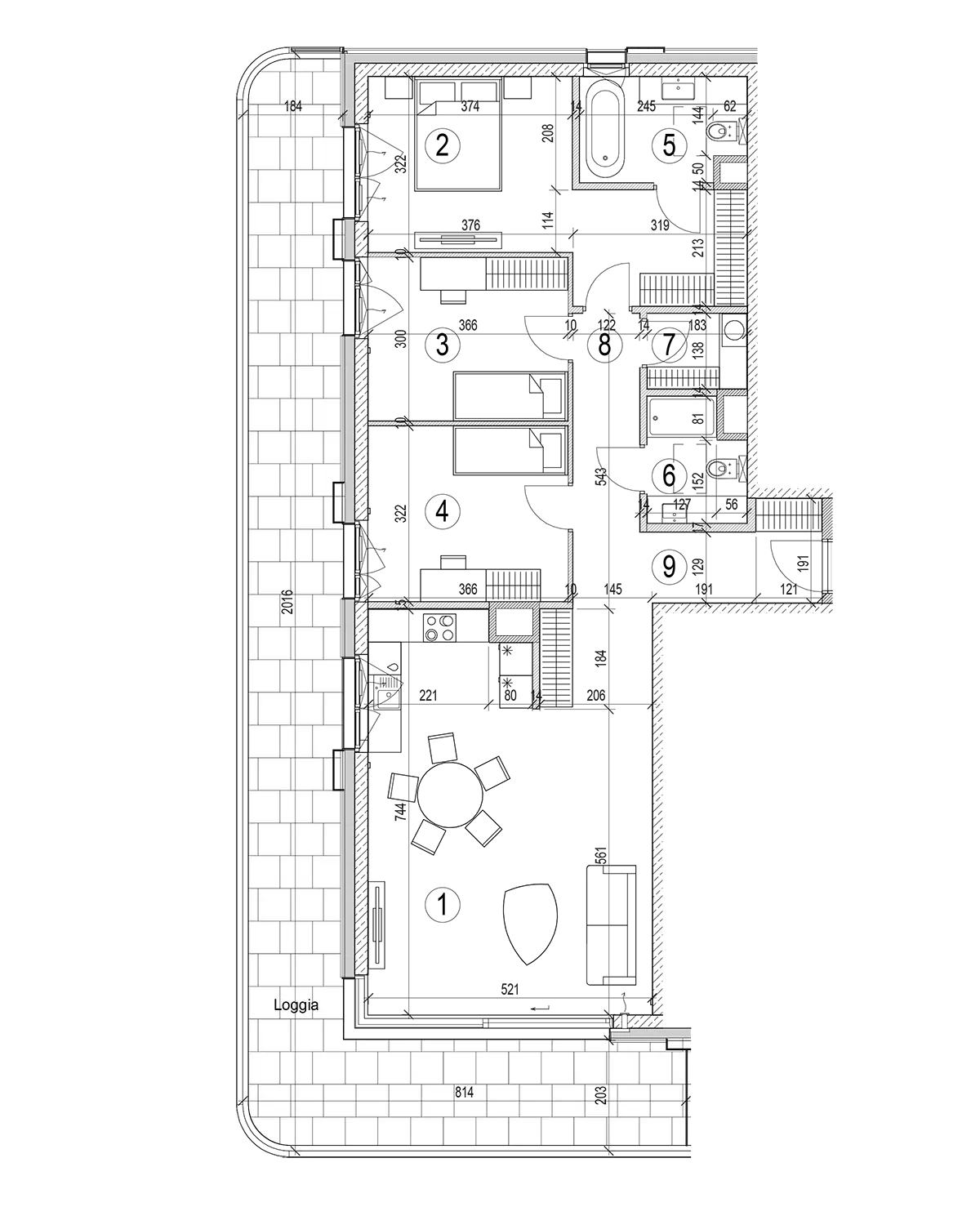 Plan 4 pok. 103m²
