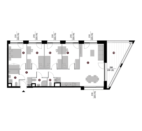 Plan 5 pok. 95m²