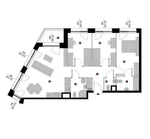 Plan 4 pok. 81m²
